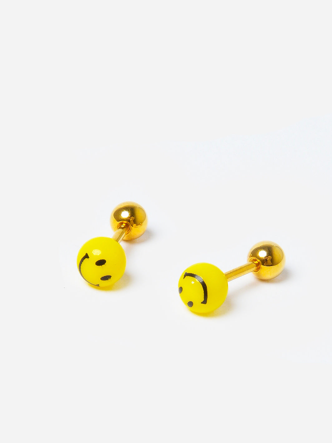 TAI Women's Colored Smiley Face Stud Earrings