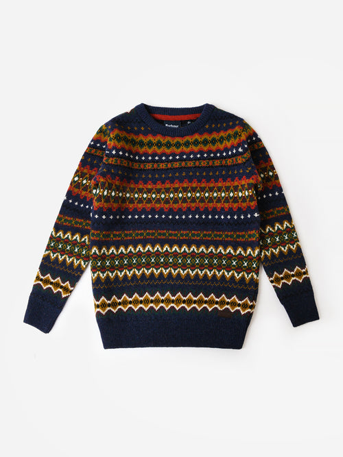Barbour Boys' Case Fairisle Crew Sweater