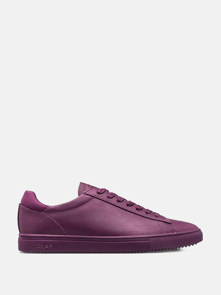 CLAE Bradley Plum Full Grain Leather Sneakers - Saint Bernard