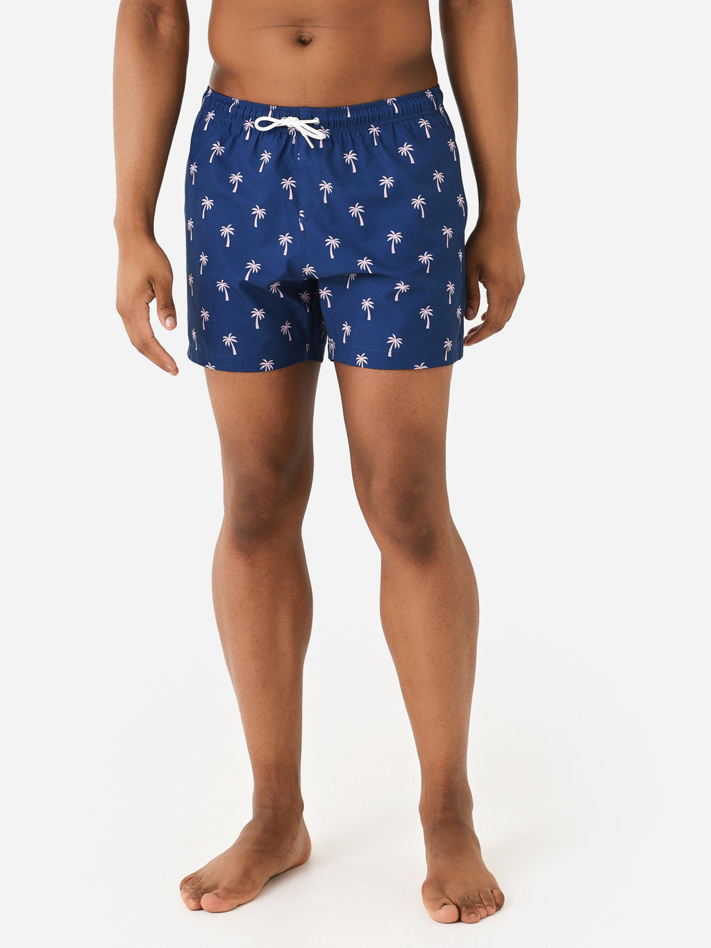 Bermies Men's Pink Palm 2.0 Swim Trunk - Saint Bernard