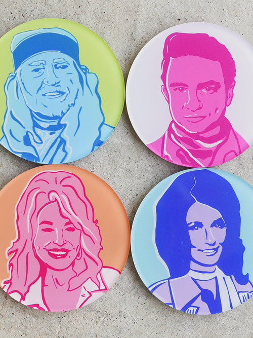 Tart By Taylor Country Legends Set of 4 Coasters