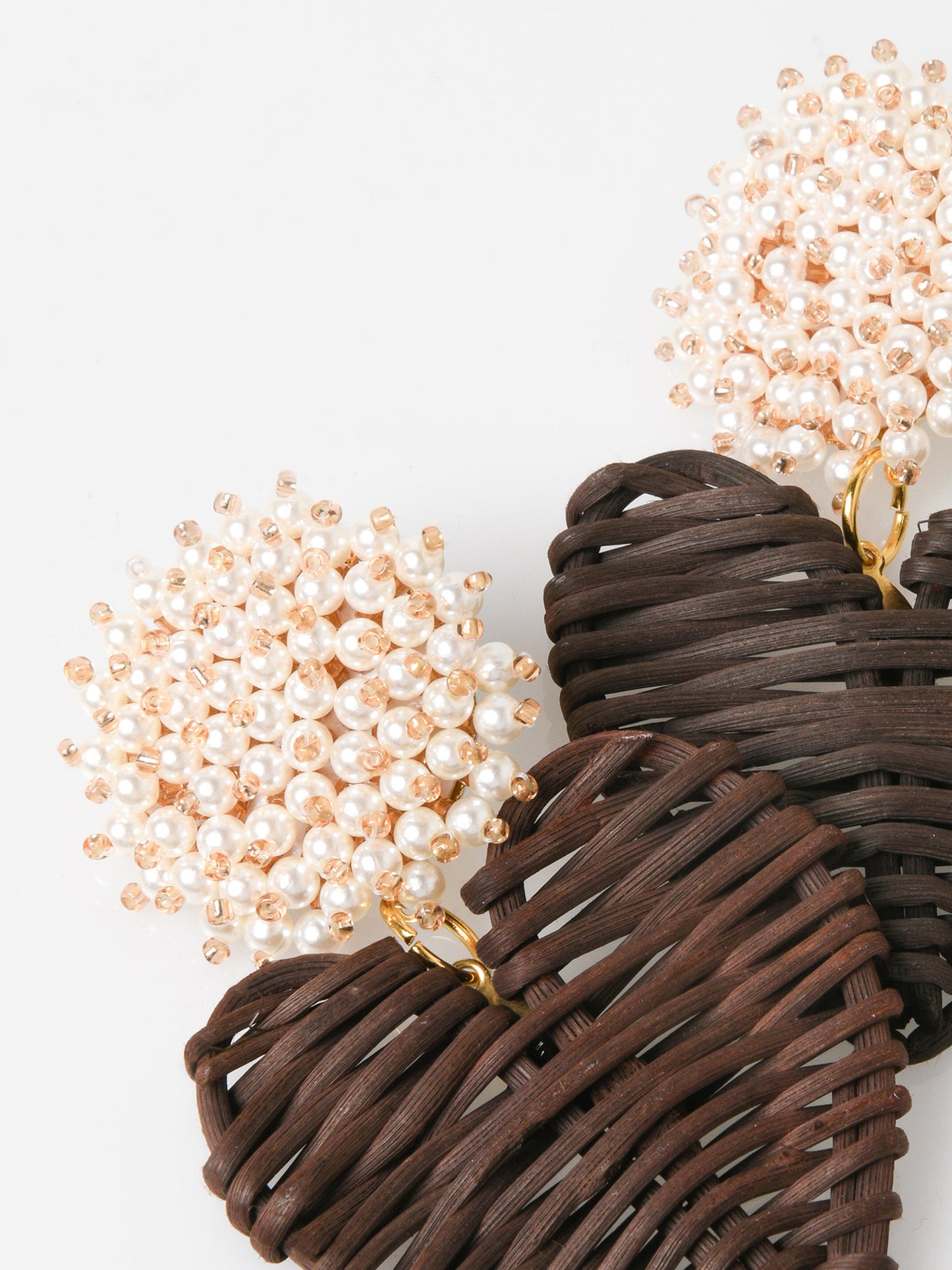 Neely Phelan Women's Pearl Cluster Heart Drop Earrings - Saint Bernard