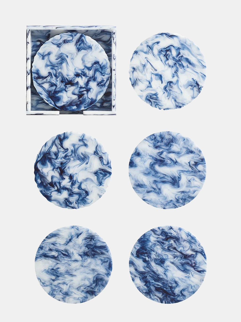 Kim Seybert Wave Drink Coasters Set Of 6 - Saint Bernard