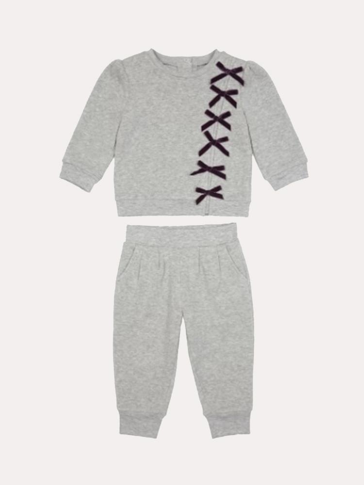 Habitual Baby Girls' Bella Fleece Sweatshirt Set - Saint Bernard