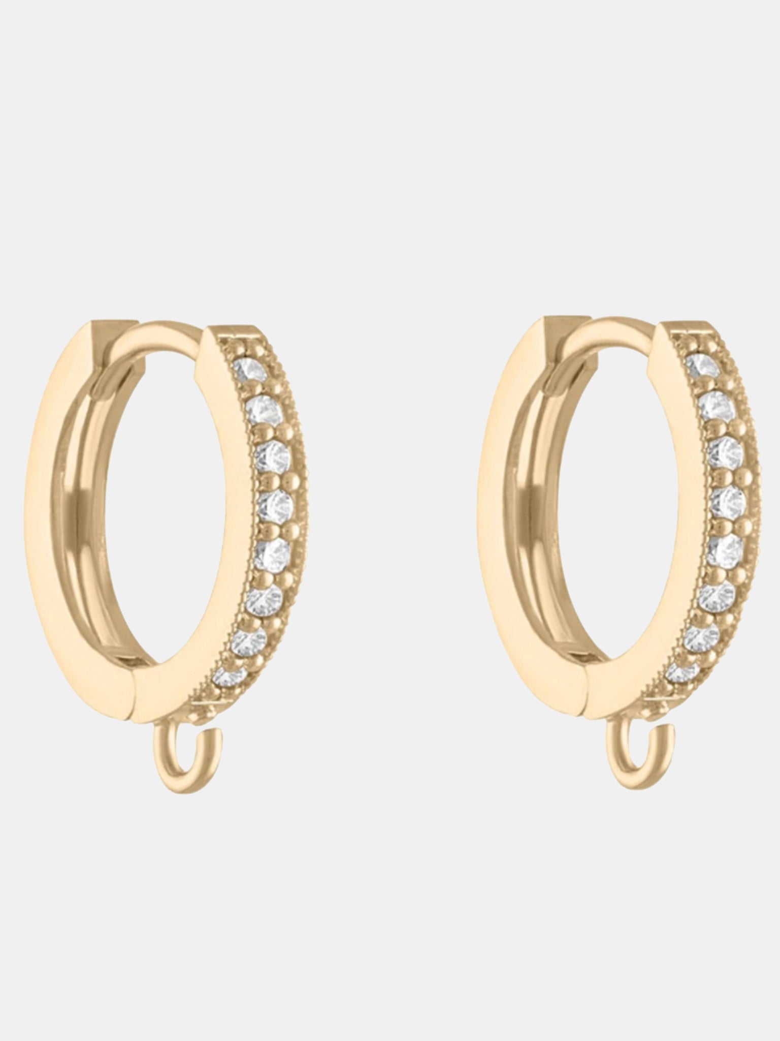 Alexa Leigh Women's Charm Attachment Crystal Huggie Earrings - Saint Bernard