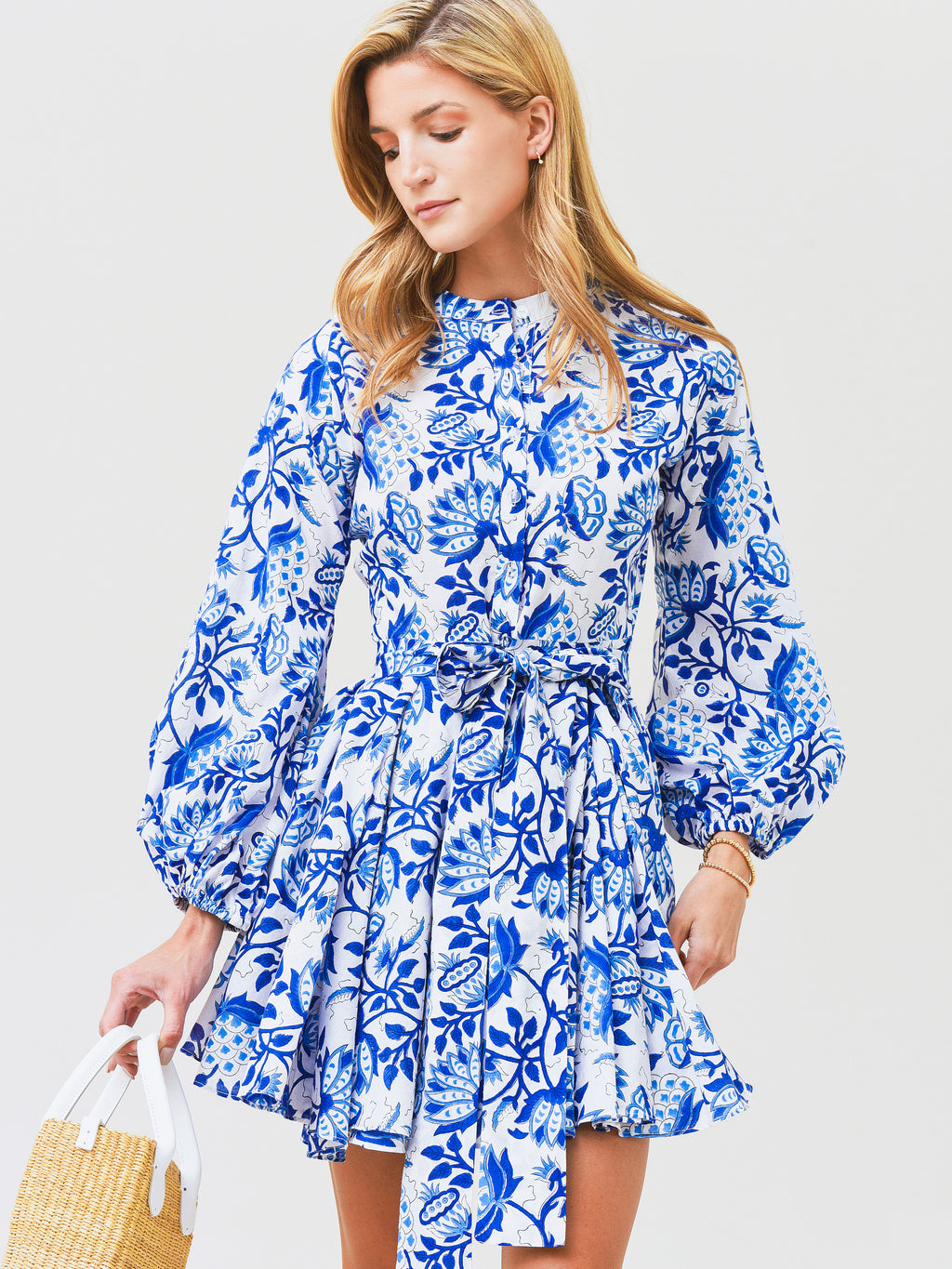 Charina Sarte Women's Blue China Mini Dress - Saint Bernard