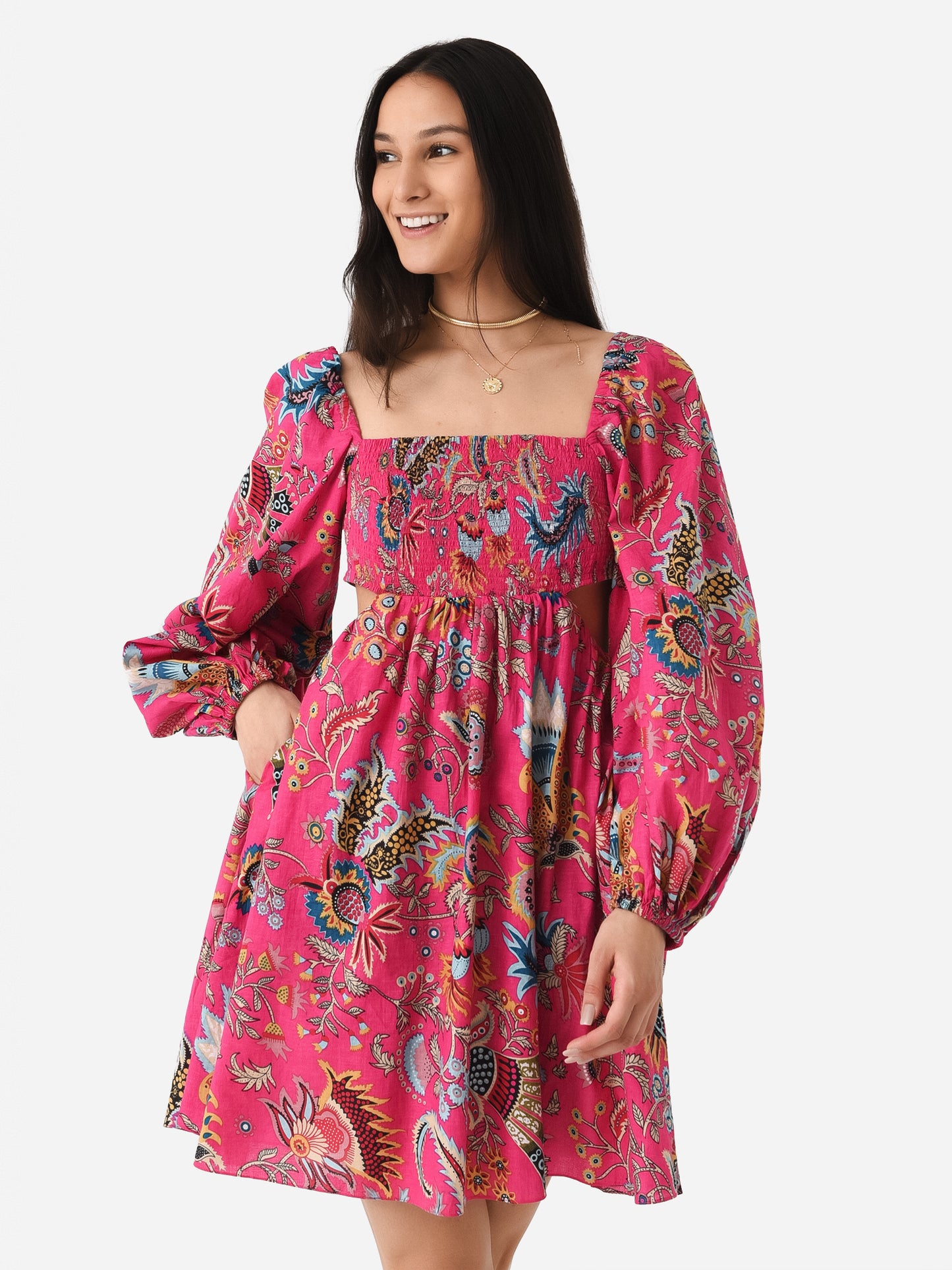 Charina Sarte Women's Talaia Cutout Mini Dress