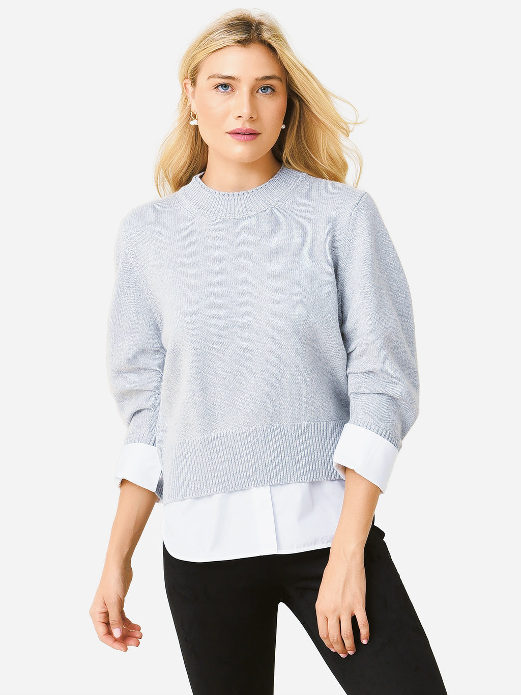 Brochu Walker Women's Raya Ruched Crew Looker Sweater - Saint Bernard