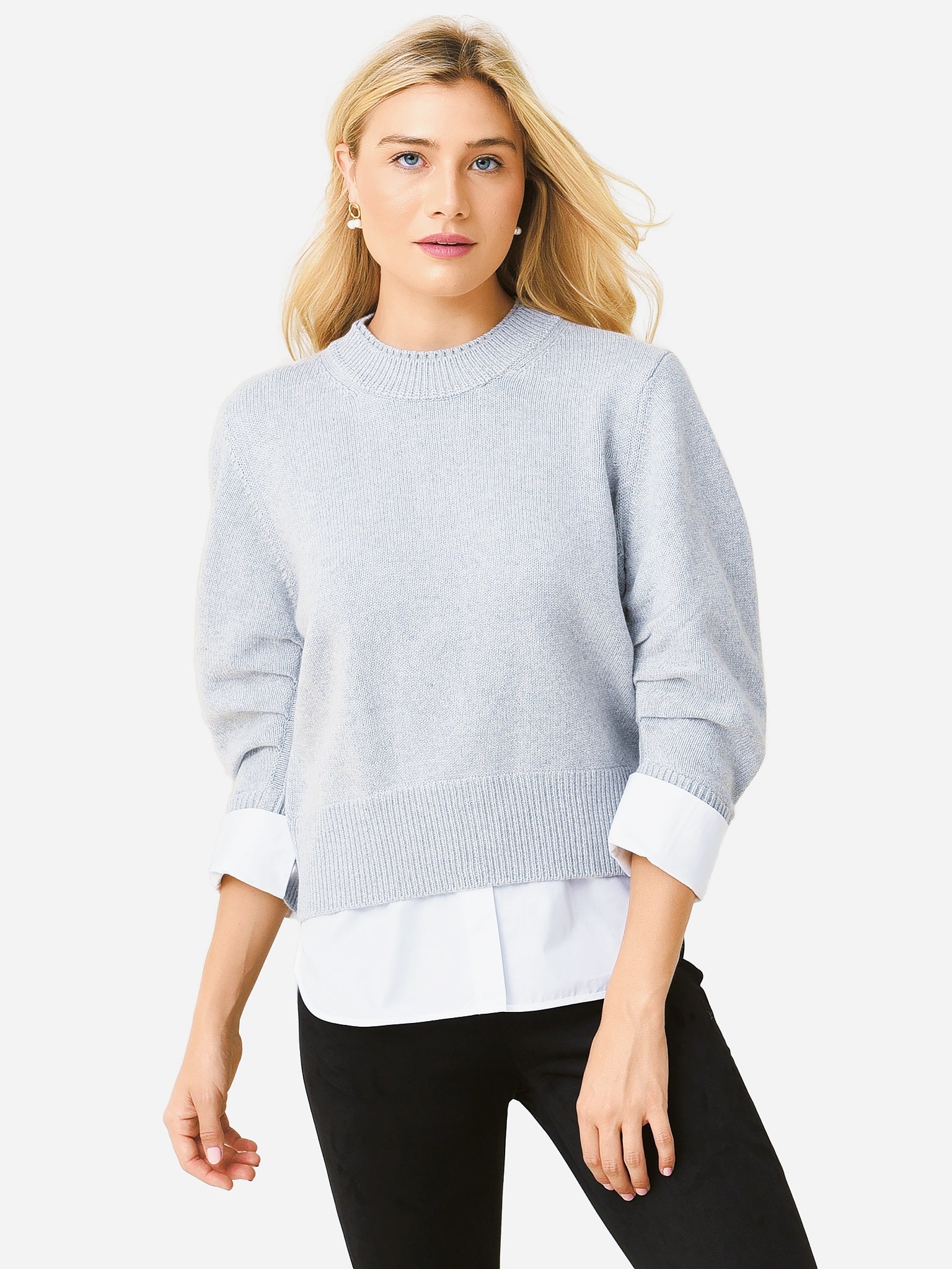 Brochu Walker Women's Raya Ruched Crew Looker Sweater - Saint Bernard