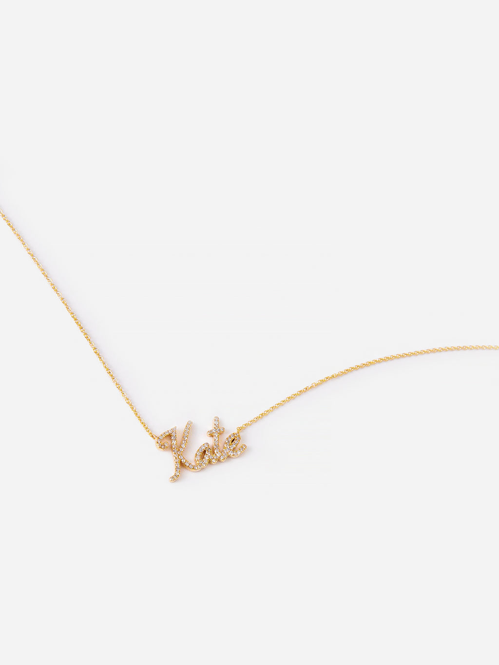 Francie B. Women's Custom Diamond Script Necklace - Saint Bernard