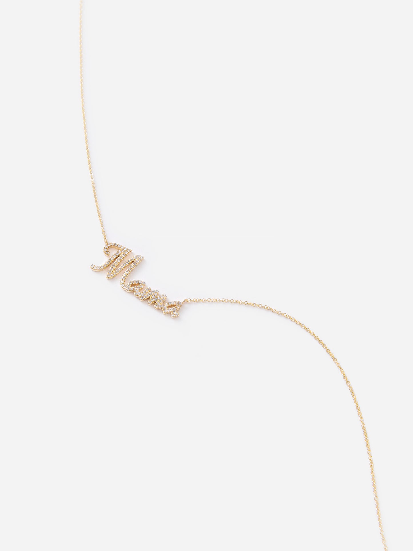 Francie B. Women's Custom Diamond Script Necklace - Saint Bernard