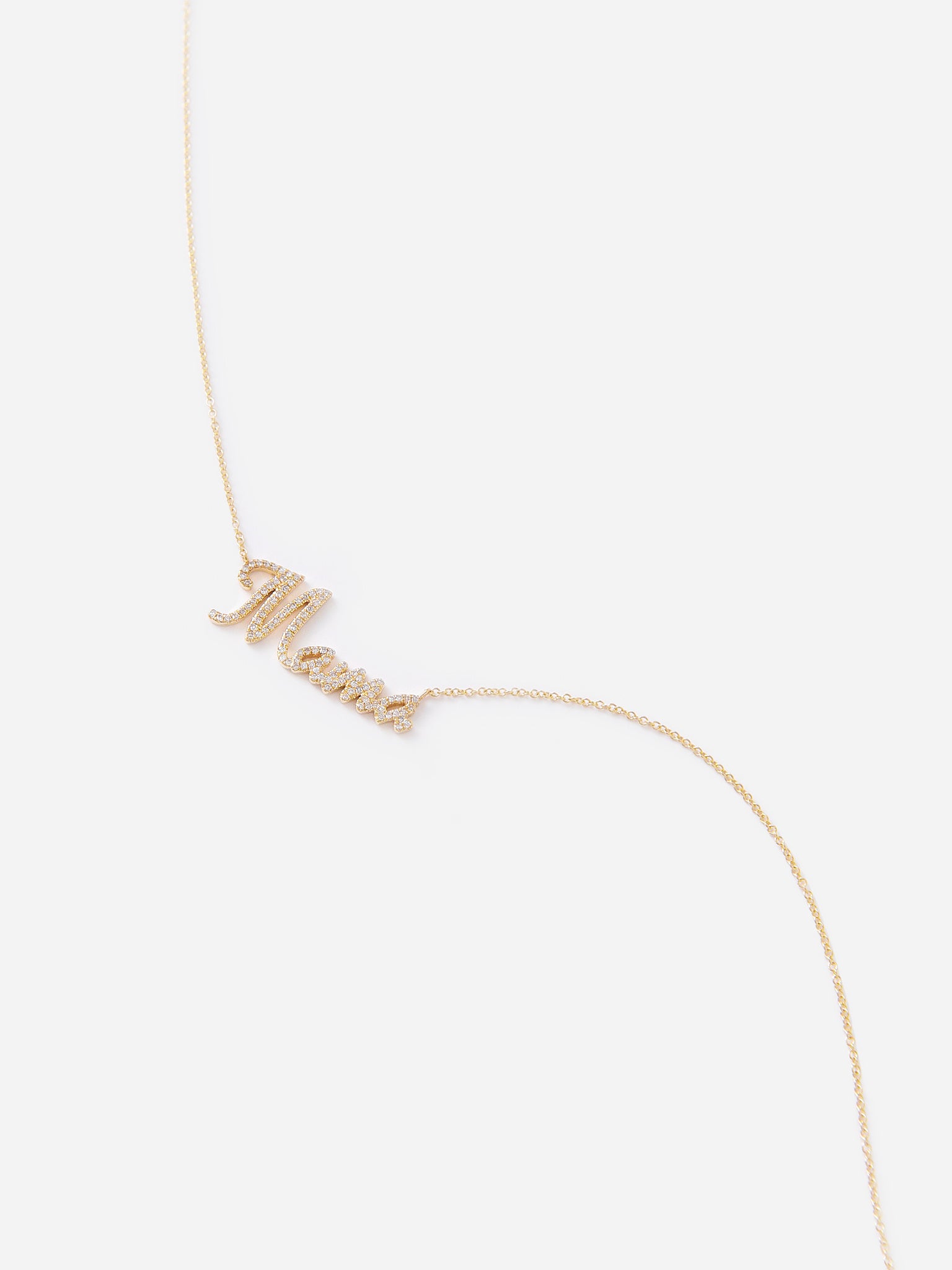 Francie B. Women's Custom Diamond Script Necklace - Saint Bernard