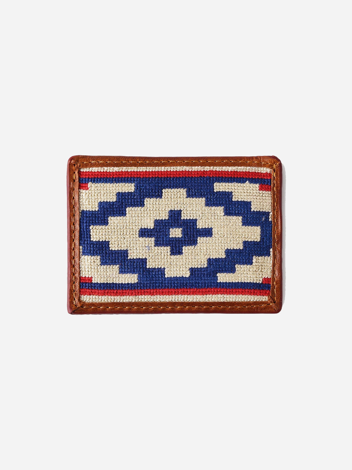 Smathers + Branson Gaucho Rojo Needlepoint Card Wallet - Saint Bernard