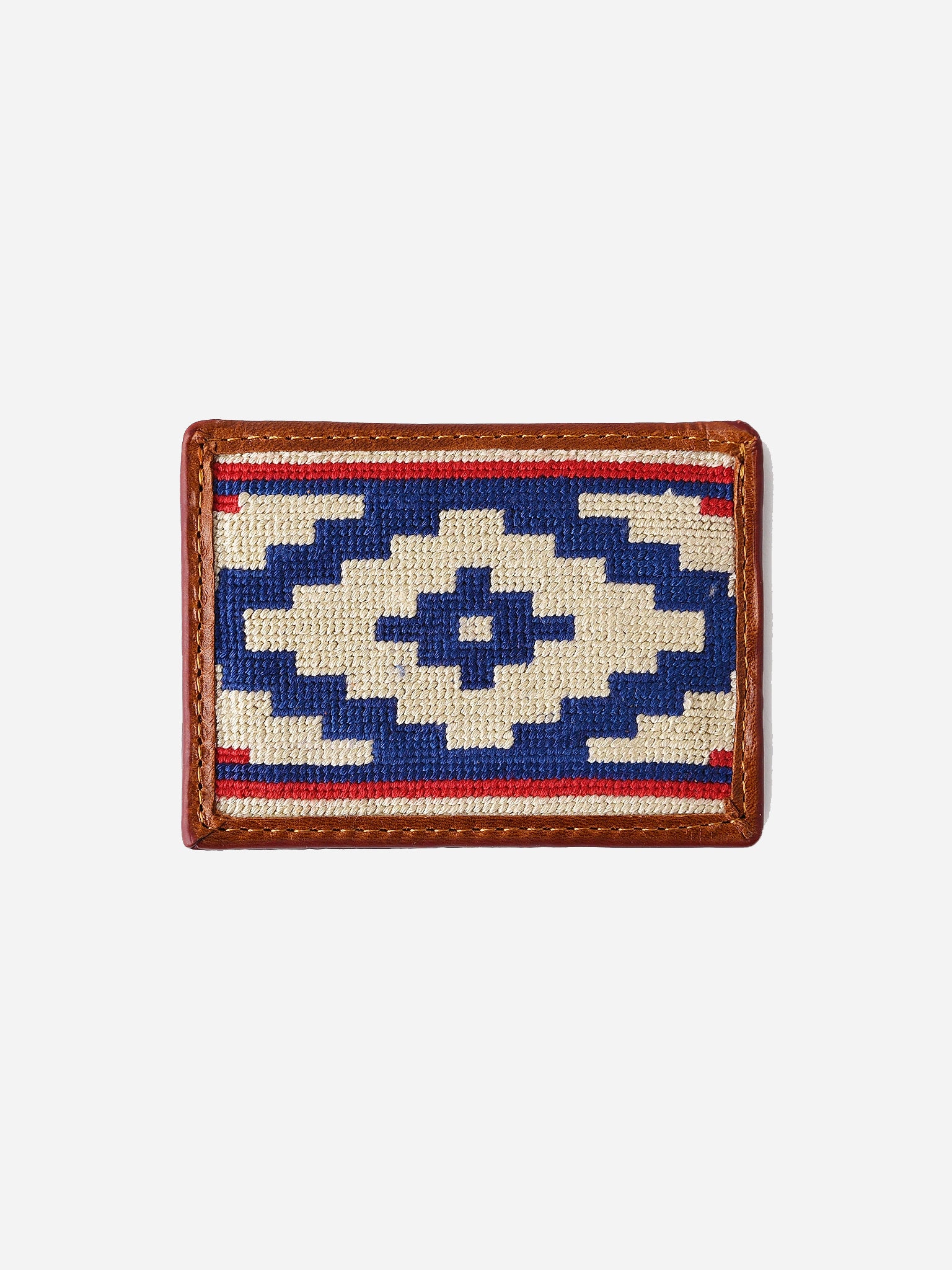 Smathers + Branson Gaucho Rojo Needlepoint Card Wallet - Saint Bernard