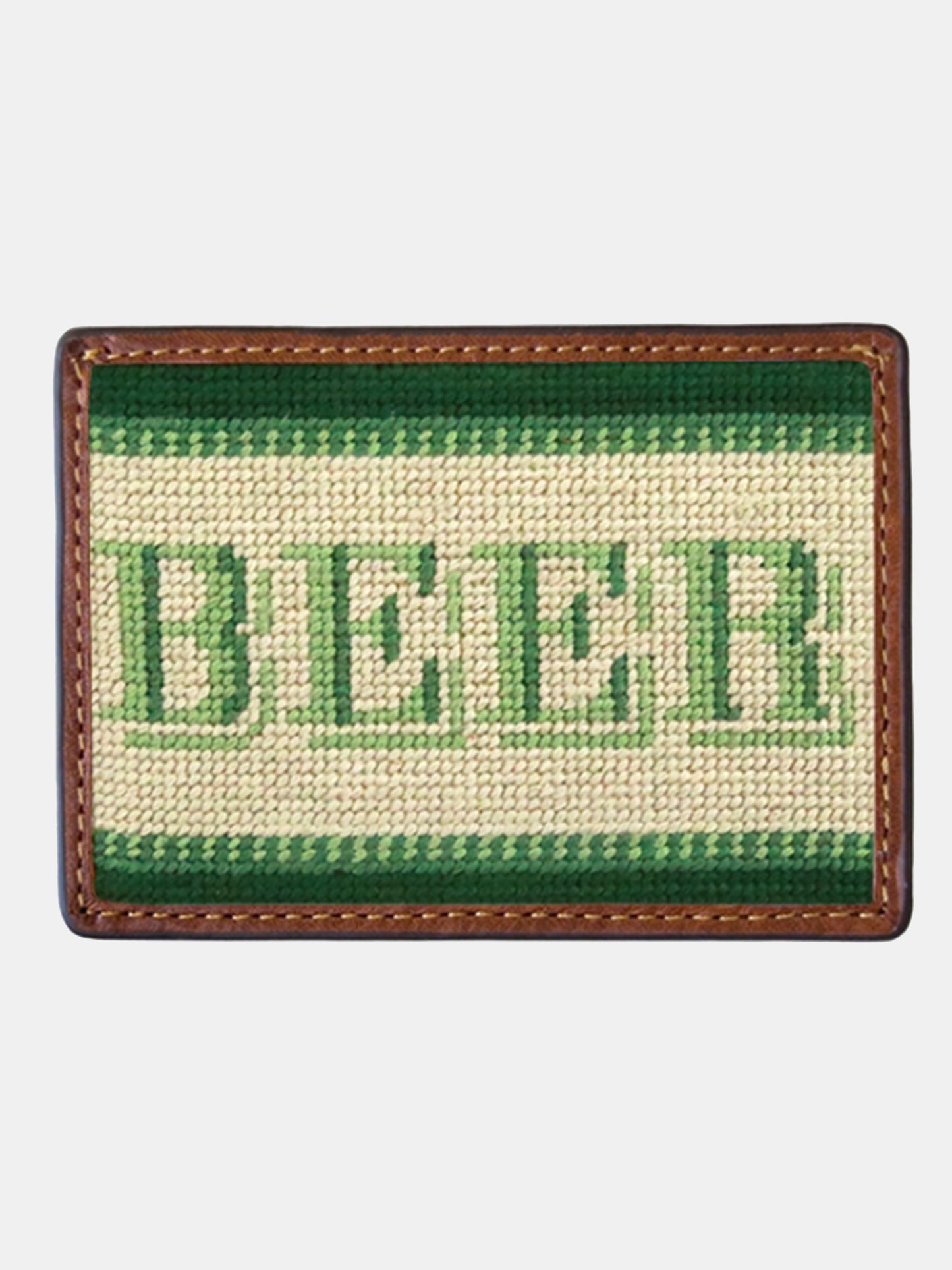 Smathers & Branson Beer Money Needlepoint Card Wallet - Saint Bernard