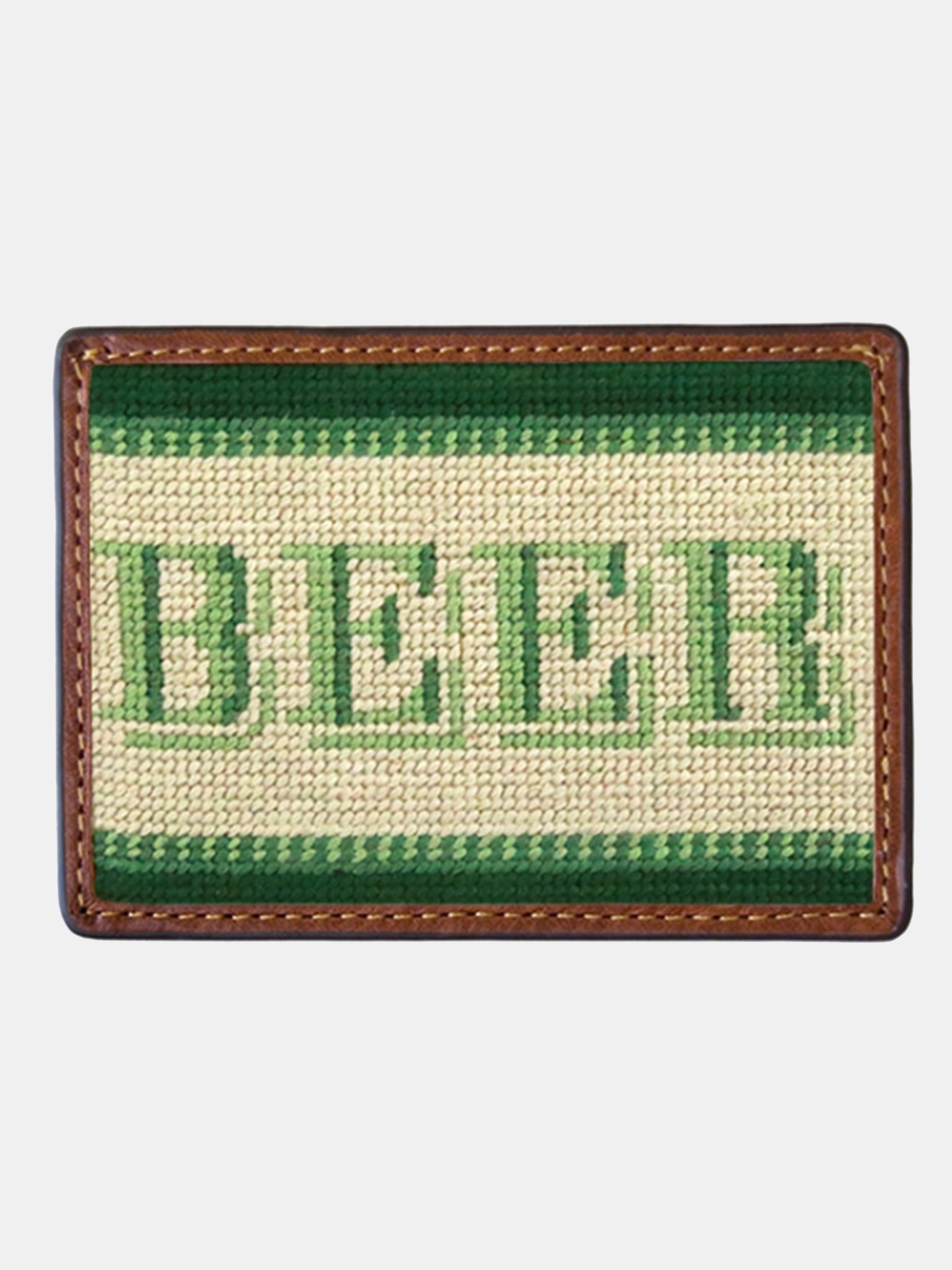 Smathers & Branson Beer Money Needlepoint Card Wallet - Saint Bernard