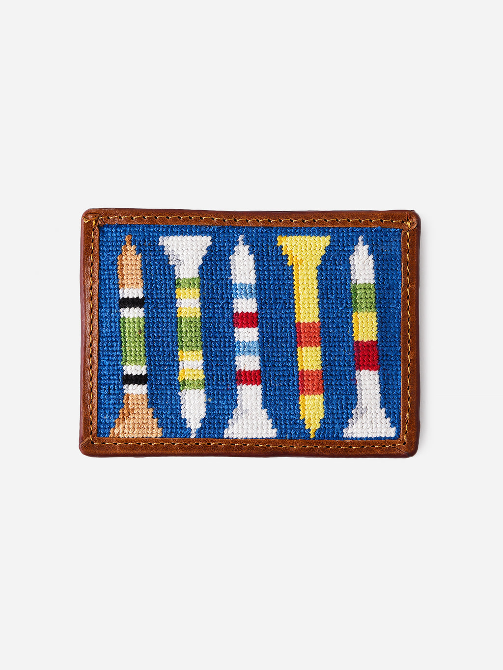 Smathers & Branson Golf Tees Needlepoint Card Wallet - Saint Bernard