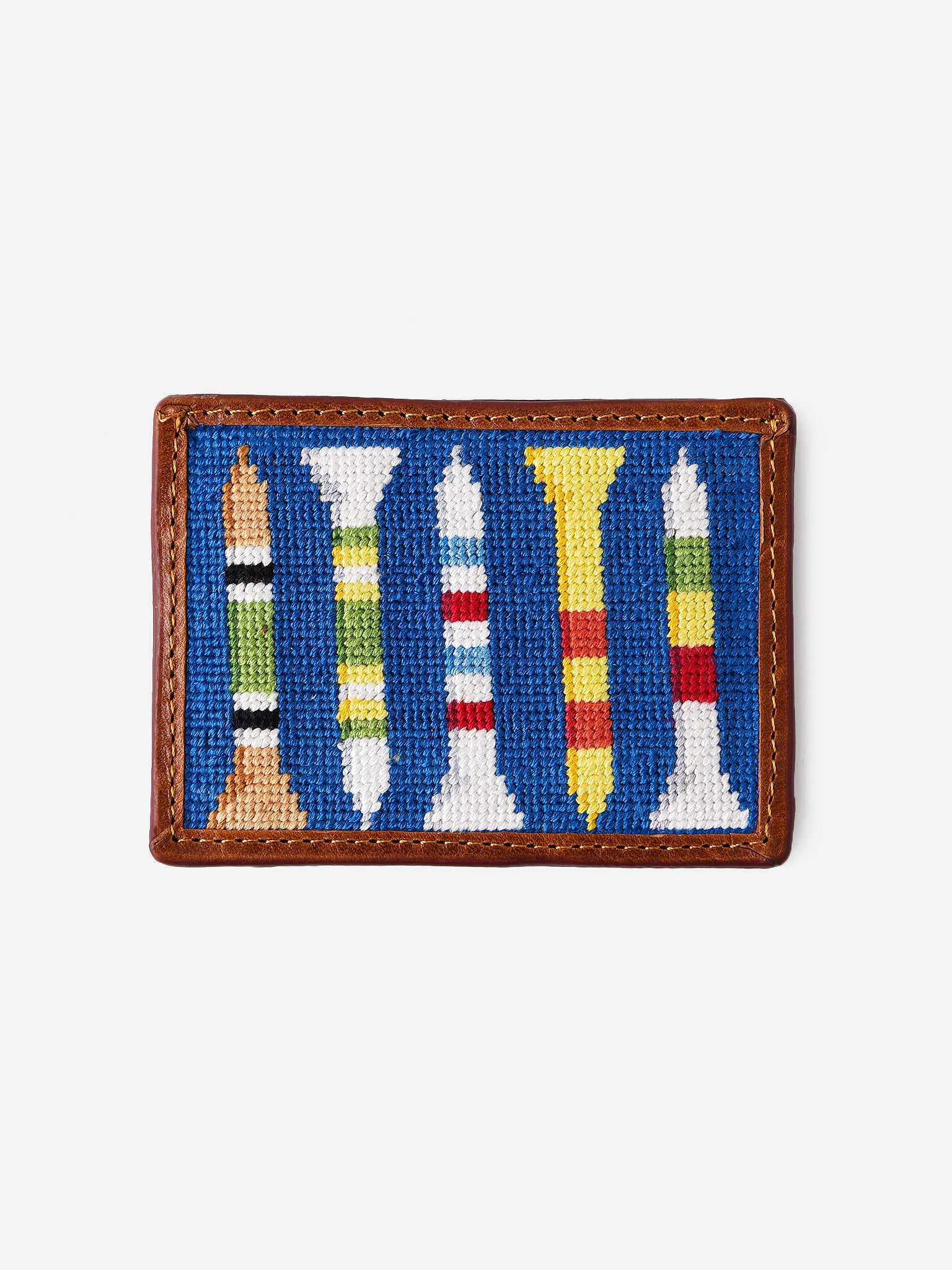 Smathers & Branson Golf Tees Needlepoint Card Wallet - Saint Bernard