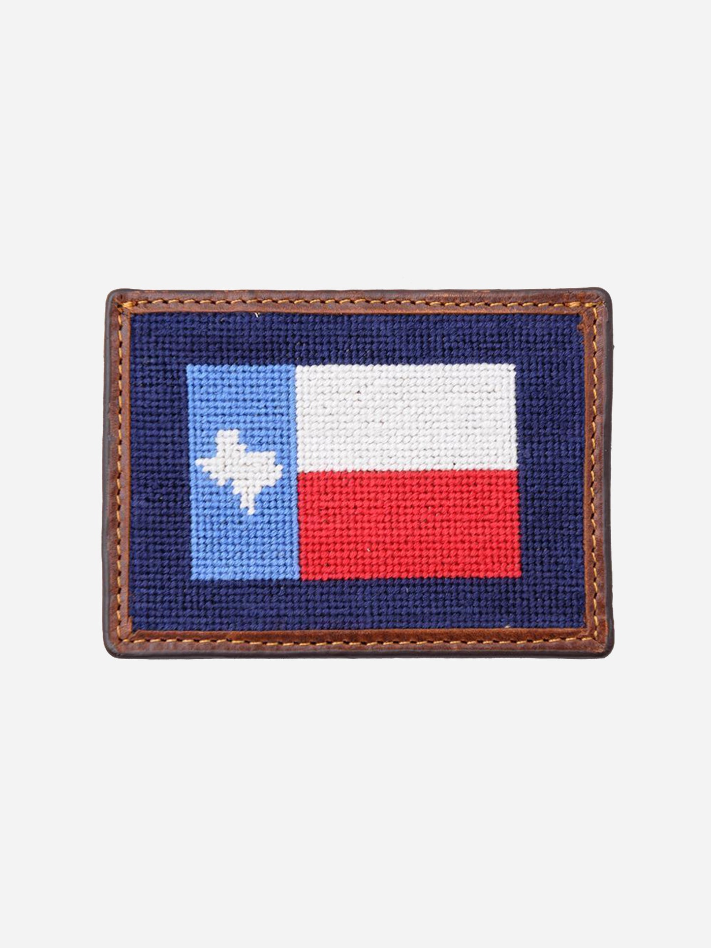 Smathers + Branson Texas Flag Needlepoint Card Wallet