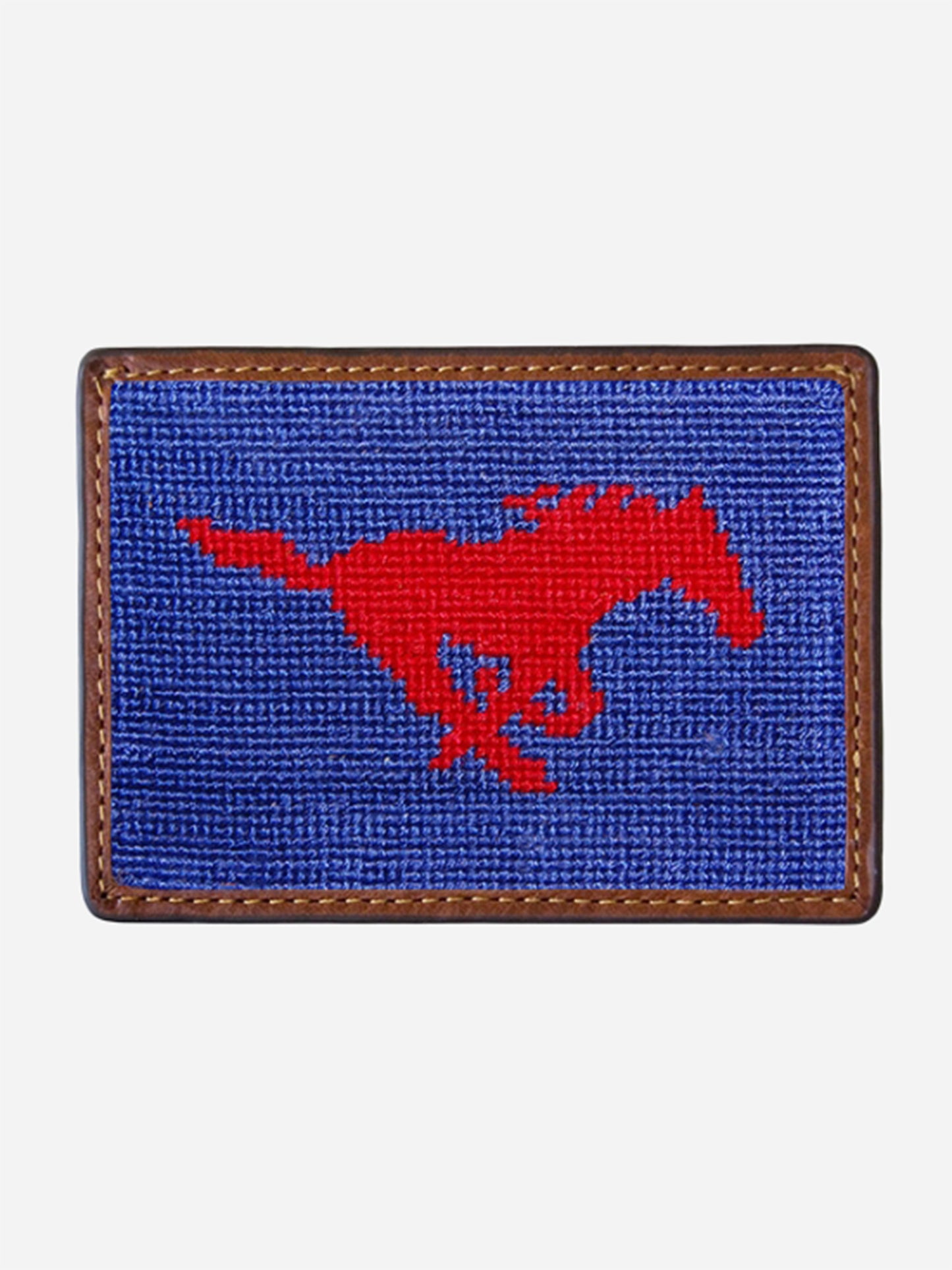 Smathers + Branson Southern Methodist University Needlepoint Card Wallet - Saint Bernard