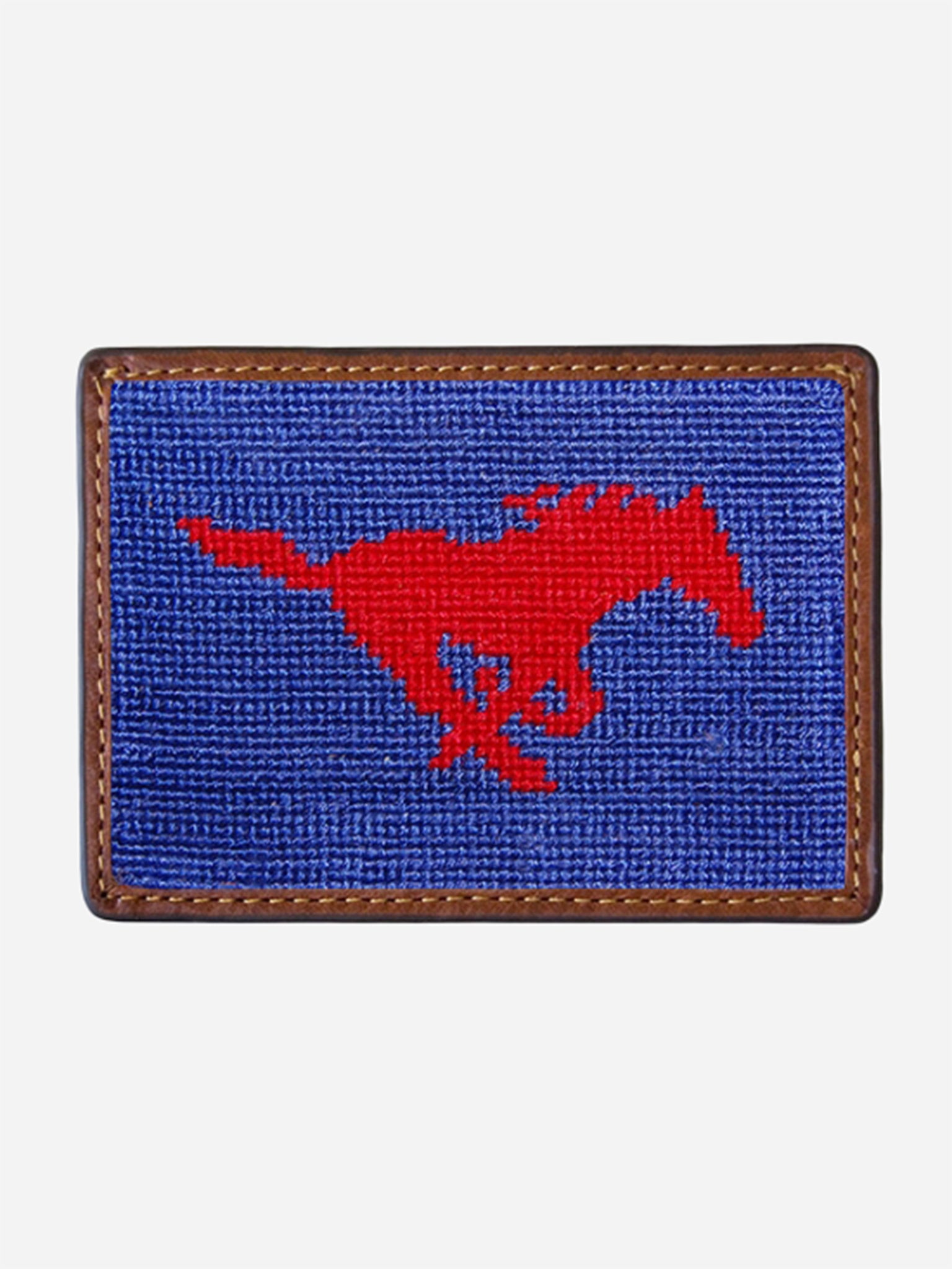 Smathers + Branson Southern Methodist University Needlepoint Card Wallet - Saint Bernard