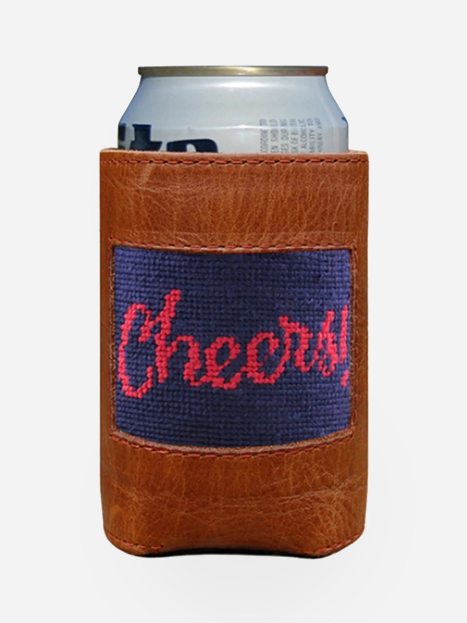 Smathers + Branson Cheers Needlepoint Can Cooler - Saint Bernard