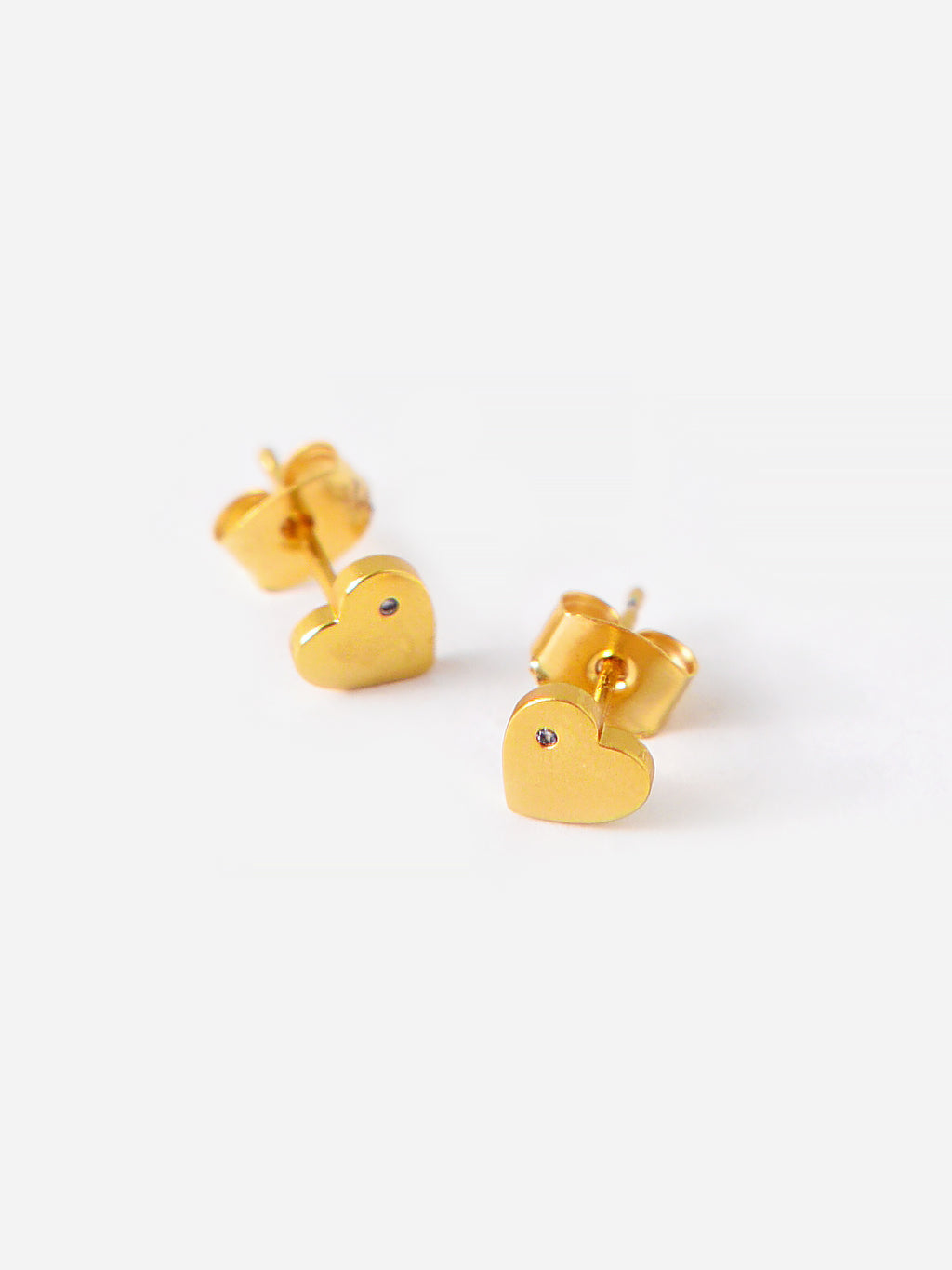 TAI Cubic Zirconia Heart Stud Earrings - Saint Bernard