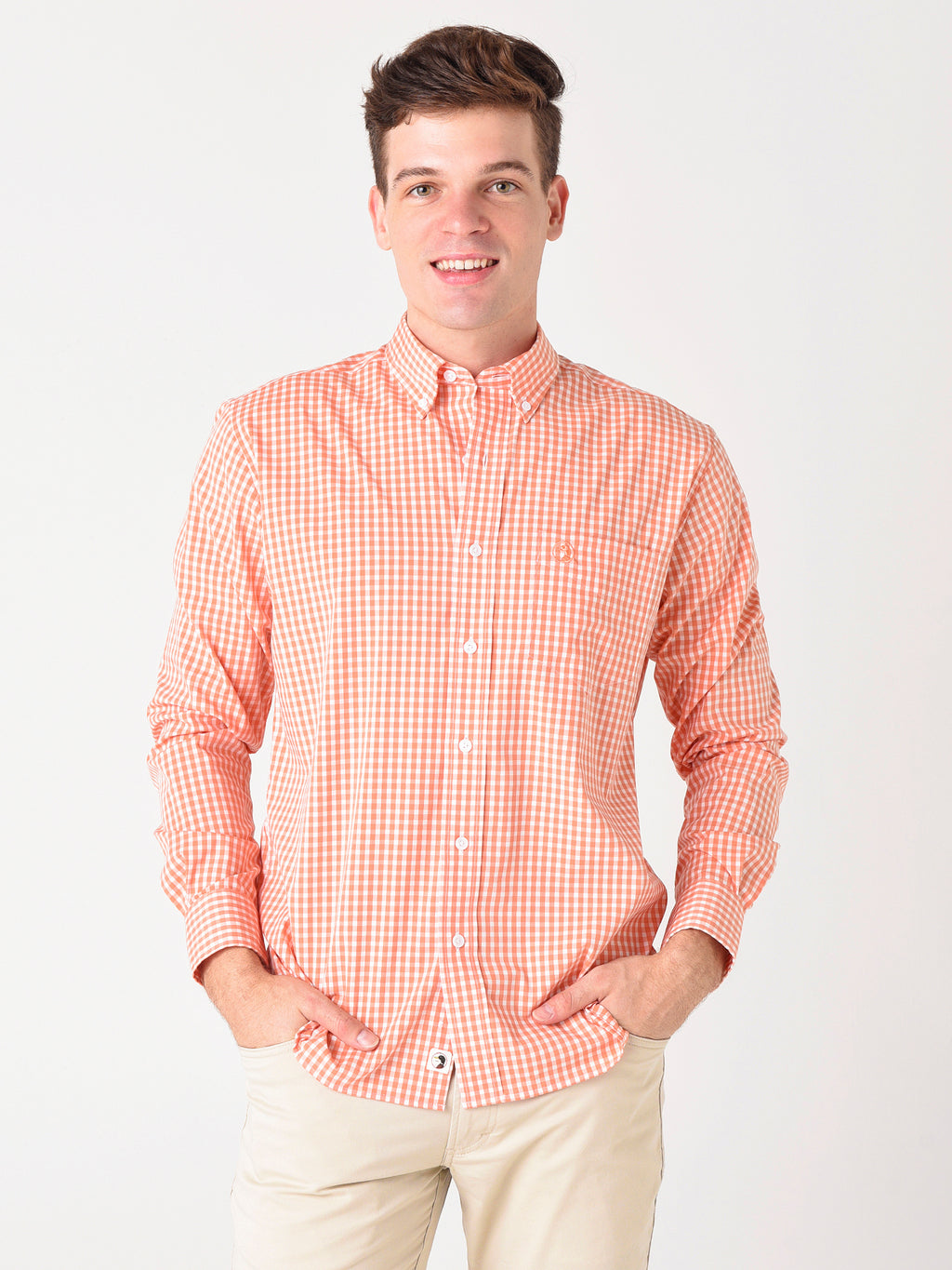 Duck Head Men's Walton Performance Gingham Shirt - Saint Bernard