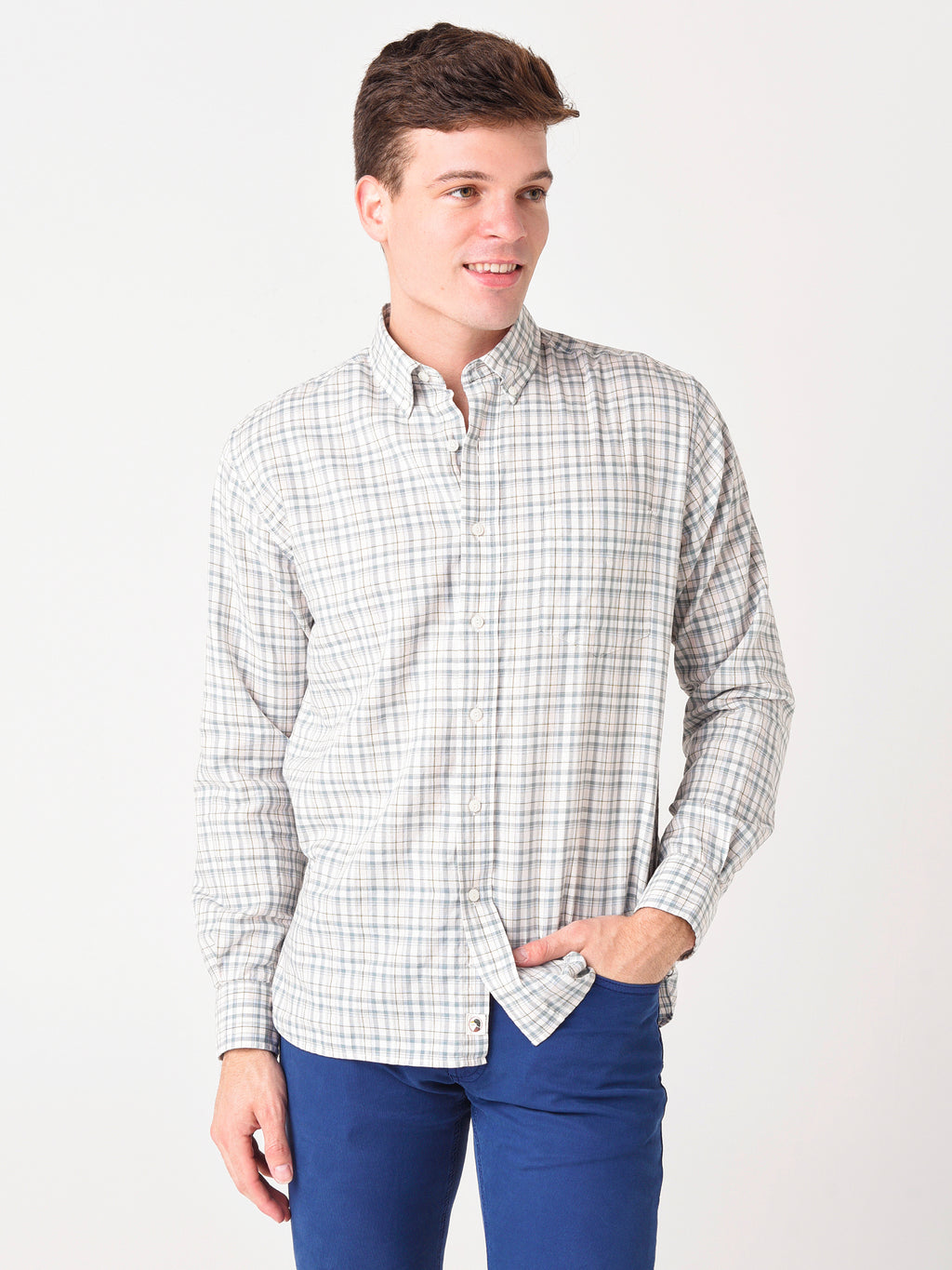 Duck Head Men's Moorings Plaid Shirt - Saint Bernard