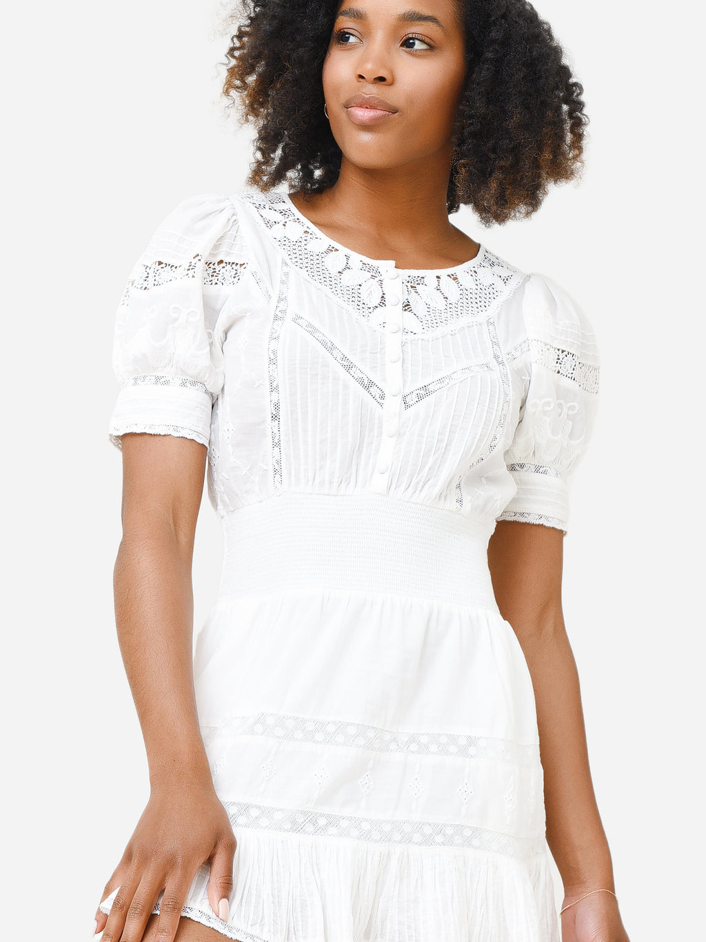 LoveShackFancy Women's Jaislyn Mini Dress - Saint Bernard