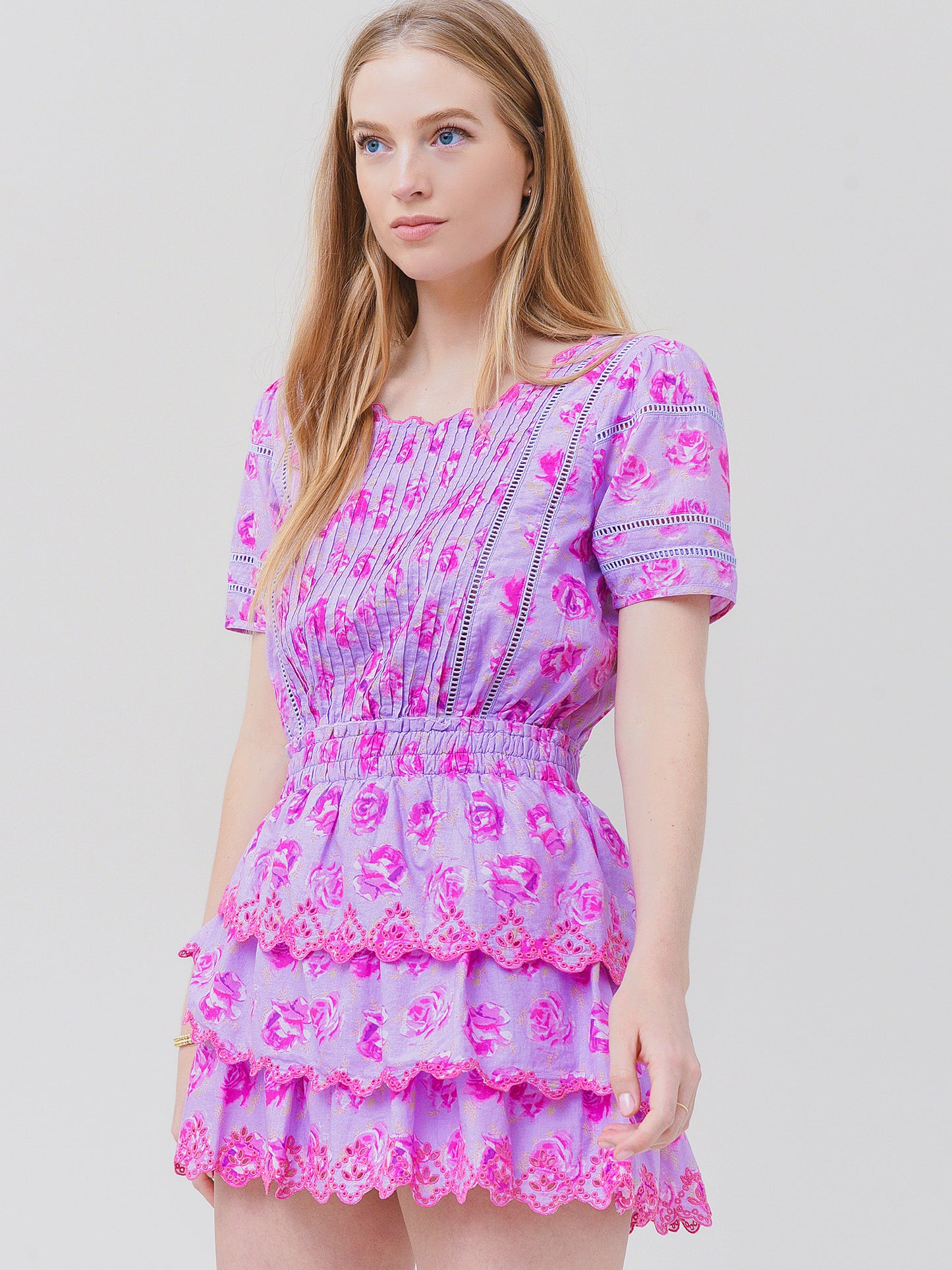 LoveShackFancy Women's Mavis Mini Dress - Saint Bernard