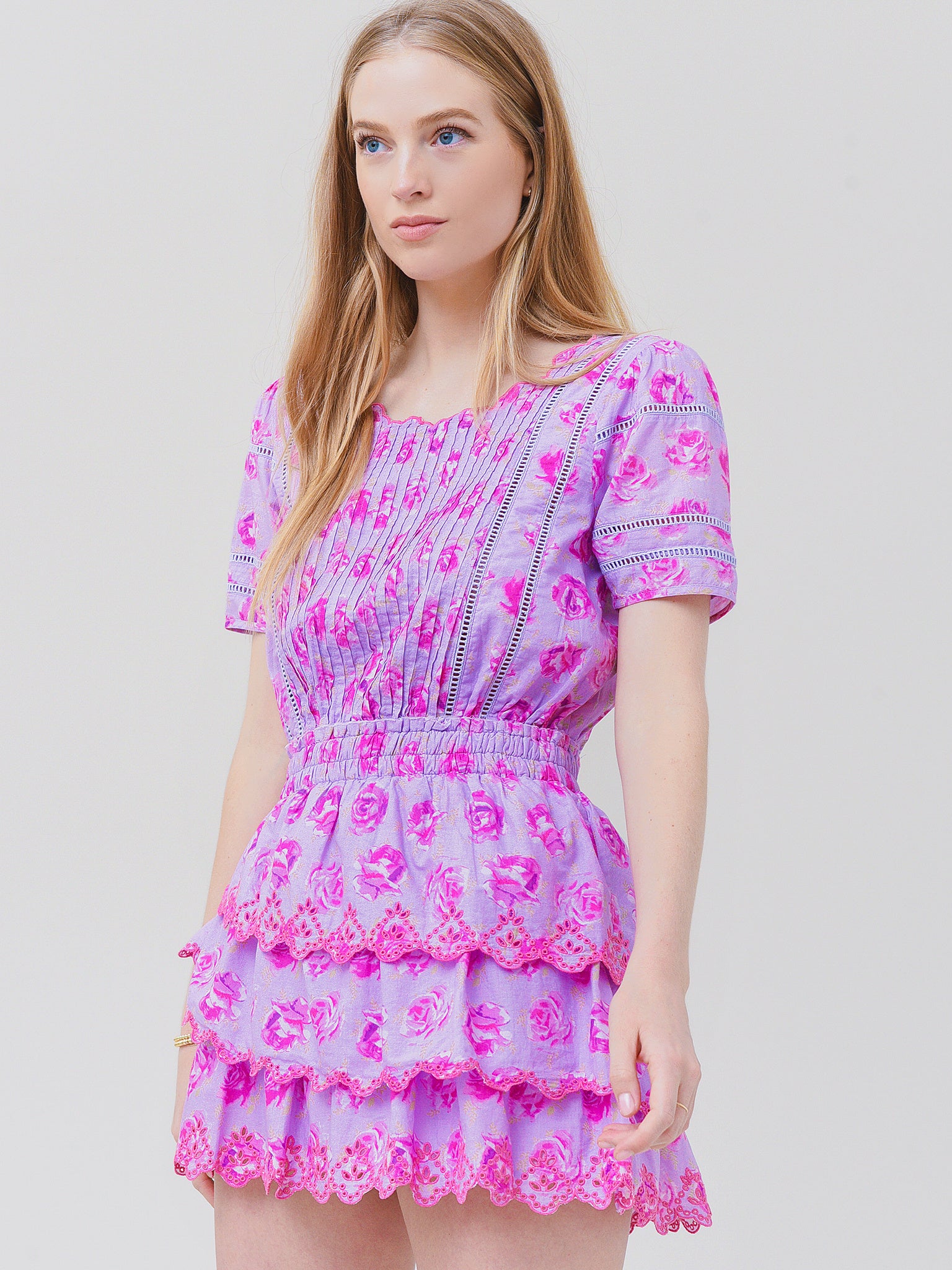 LoveShackFancy Women's Mavis Mini Dress - Saint Bernard