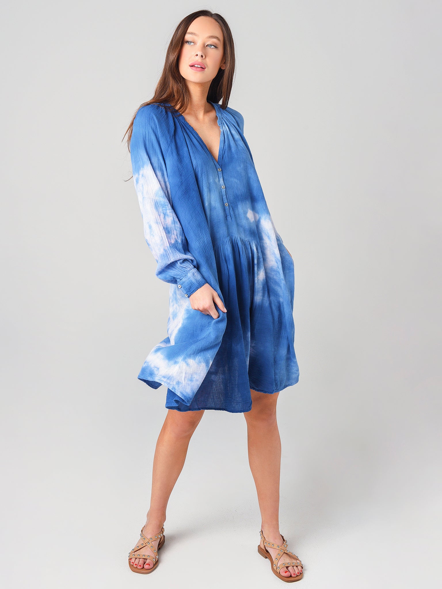 Honorine Women's Tie-Dye Paola Dress Saint Bernard Honorine Women's Tie-Dye Paola Dress Saint Bernard