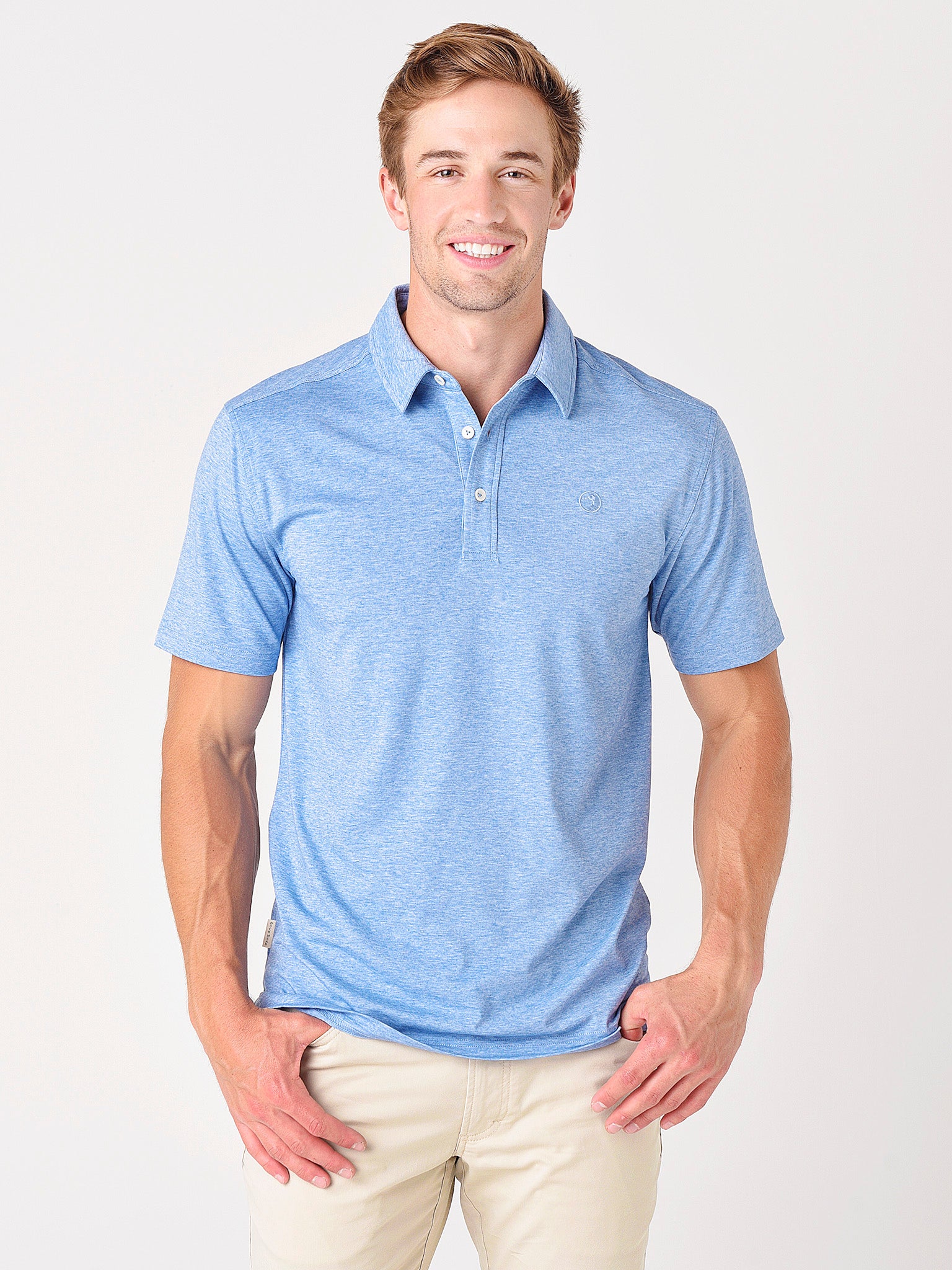 Duck Head Men's Hayes Performance Logo Polo - Saint Bernard