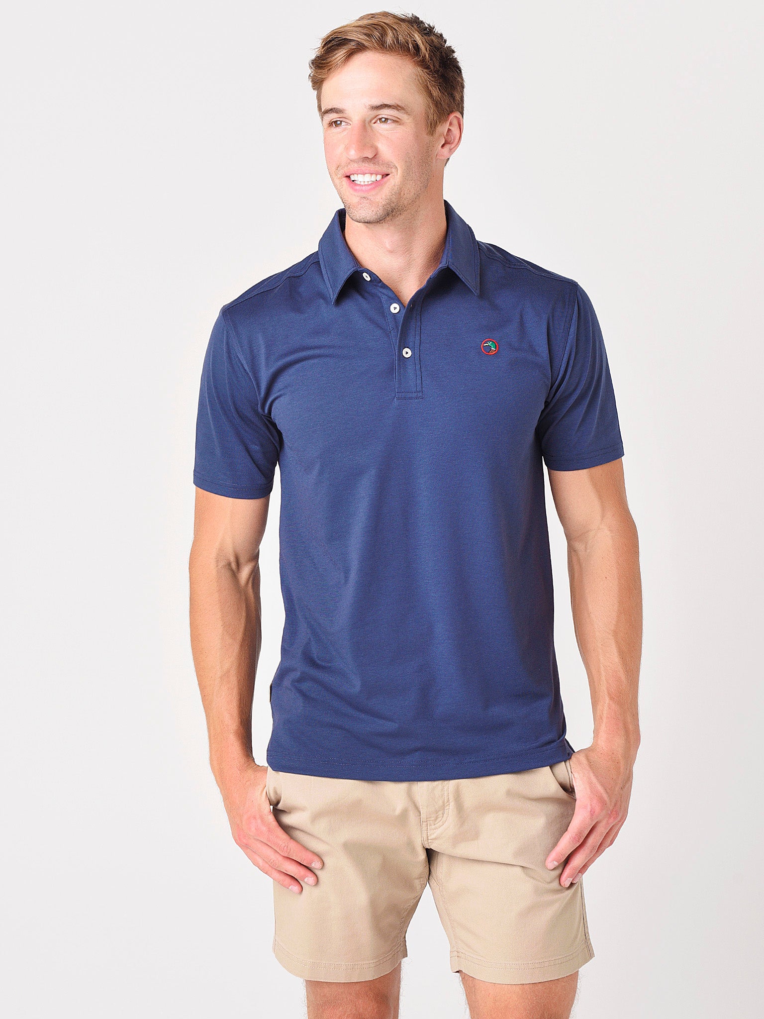 Duck Head Men's Hayes Performance Logo Polo - Saint Bernard