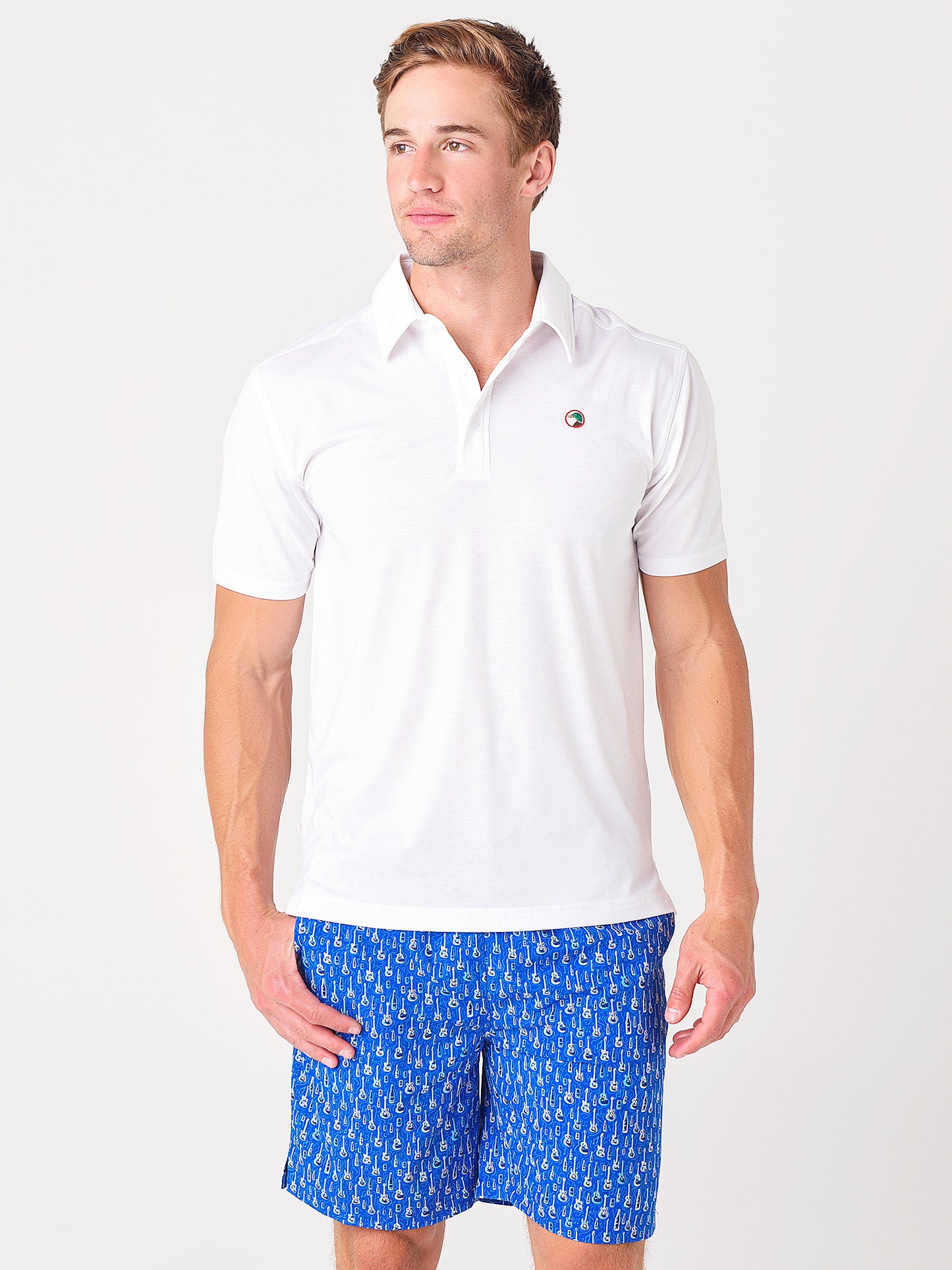 Duck Head Men's Hayes Performance Logo Polo - Saint Bernard