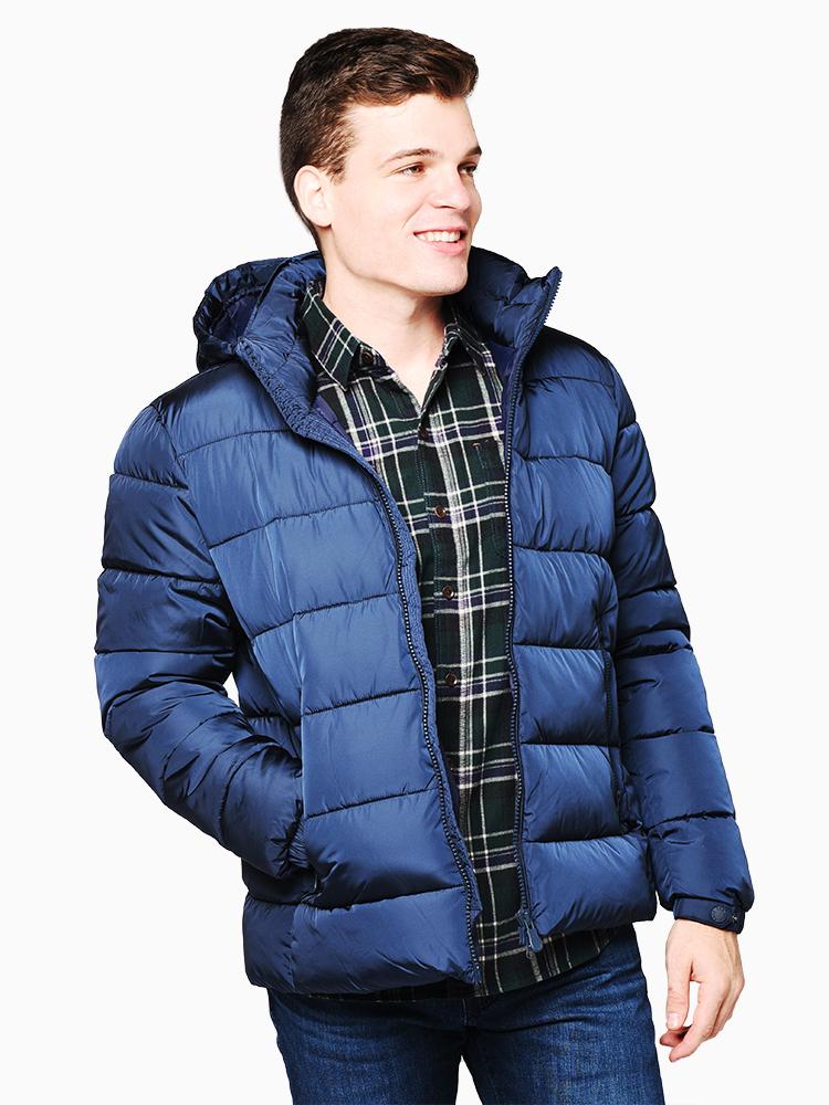 Save The Duck Men’s Mega Hooded Puffer Jacket - Saint Bernard