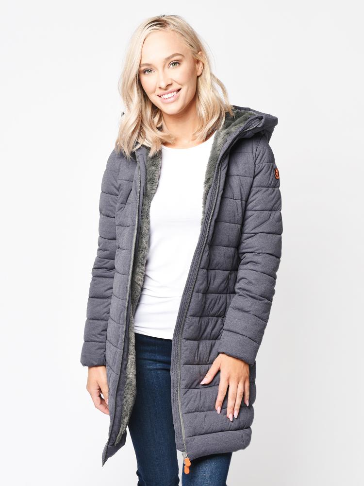 Save The Duck Women’s Angy Hooded Coat - Saint Bernard