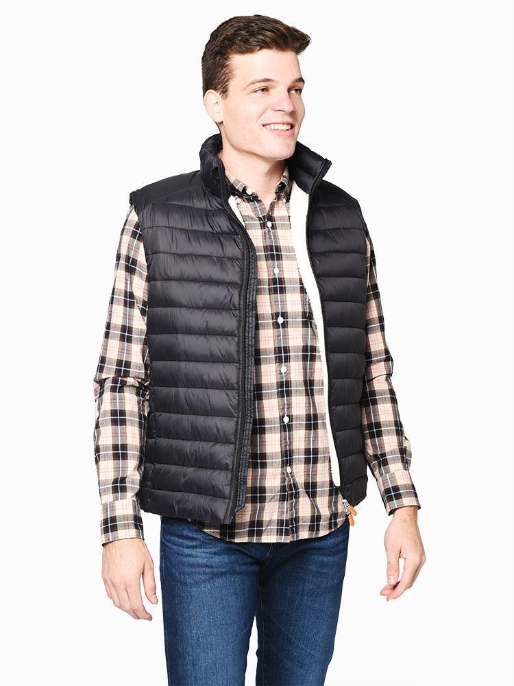 Save The Duck Men’s Giga Faux Sherpa-Lined Puffer Vest - Saint Bernard