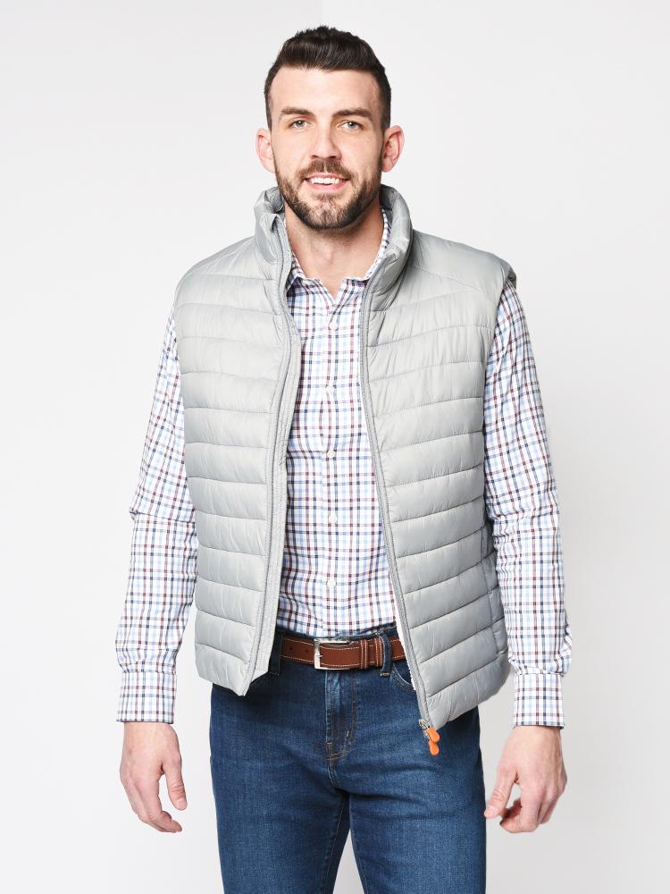 Save The Duck Men’s Giga Faux Sherpa-Lined Puffer Vest - Saint Bernard