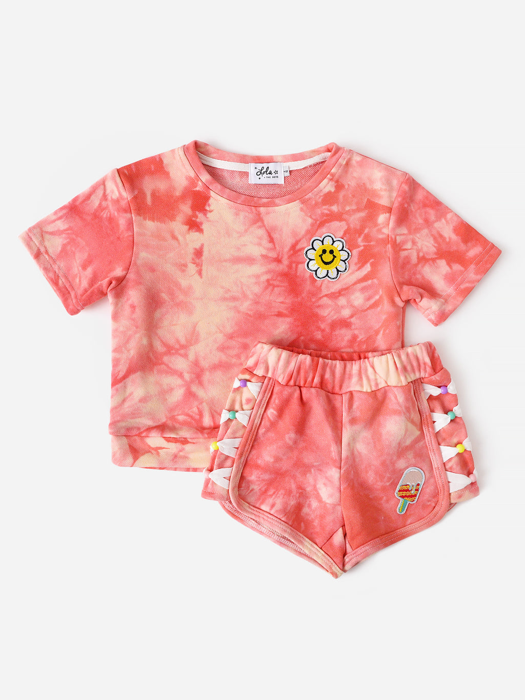 Lola And The Boys Girls' Daisy Tie Dye Set - Saint Bernard