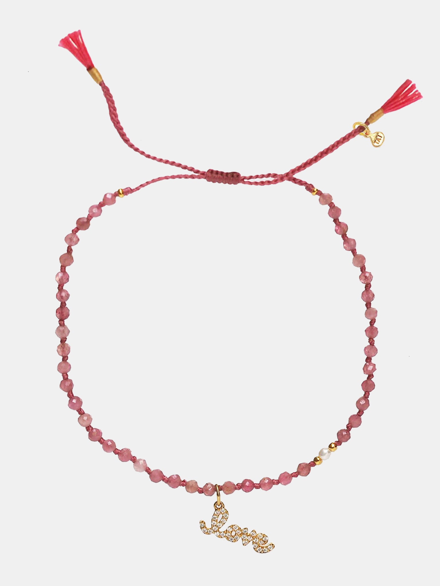 Tai Handmade Beaded Bracelet with Love Dangle - Saint Bernard