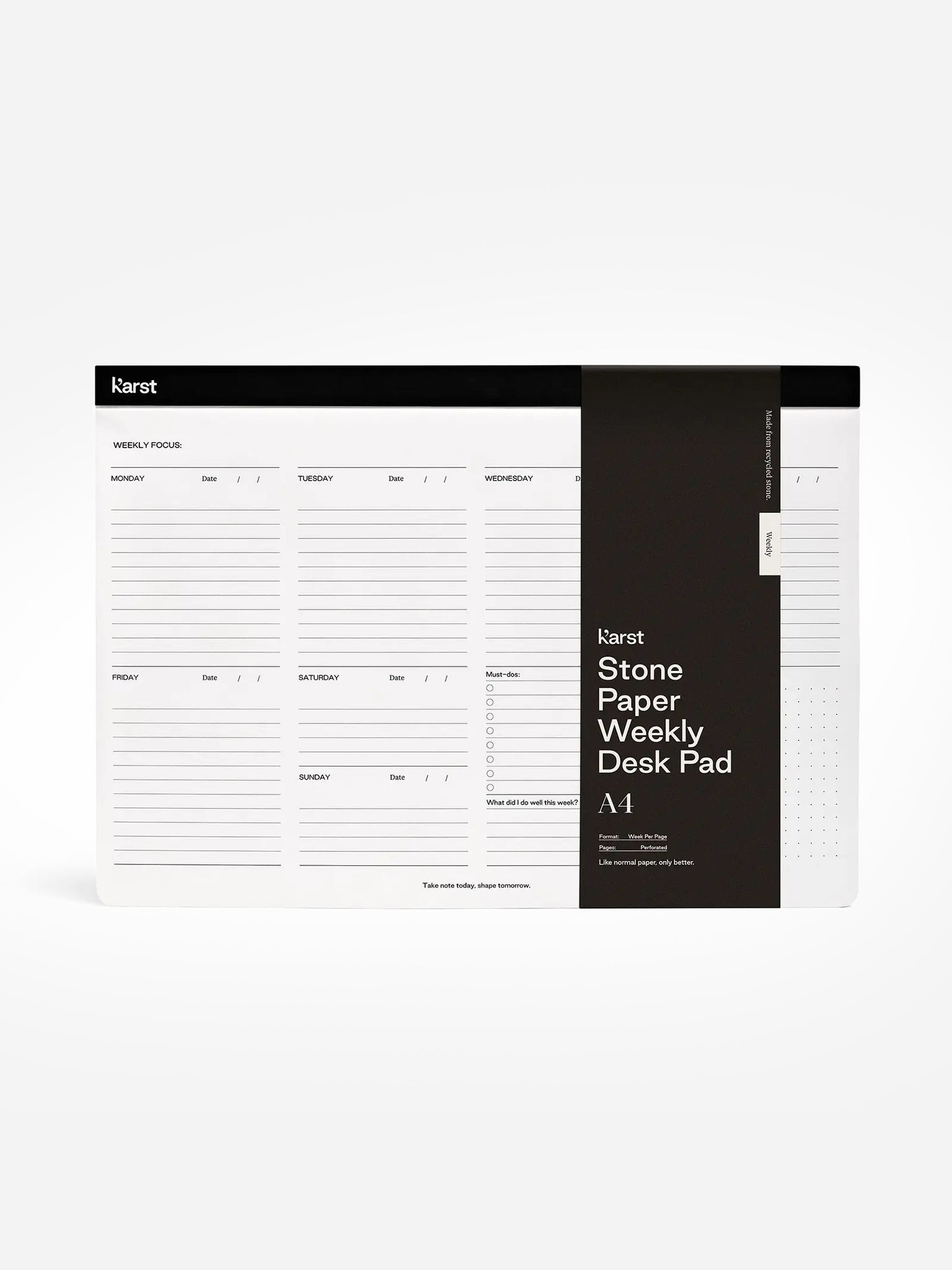 Karst Stone Paper A4 Weekly Desk Pad - Saint Bernard