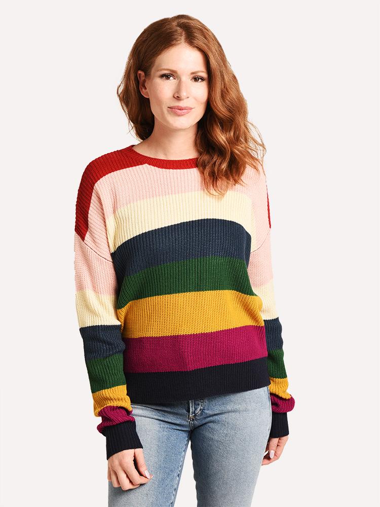 English Factory Women's Rainbow Sweater Top - Saint Bernard