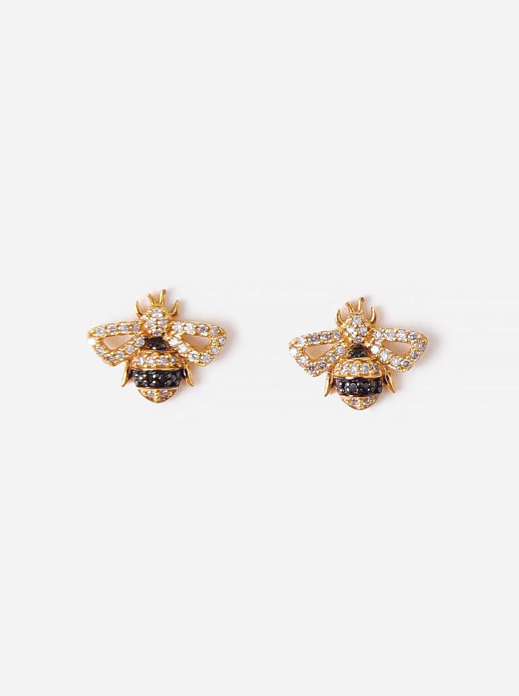 S. Bell Women's Diamond Bee Stud Earrings - Saint Bernard