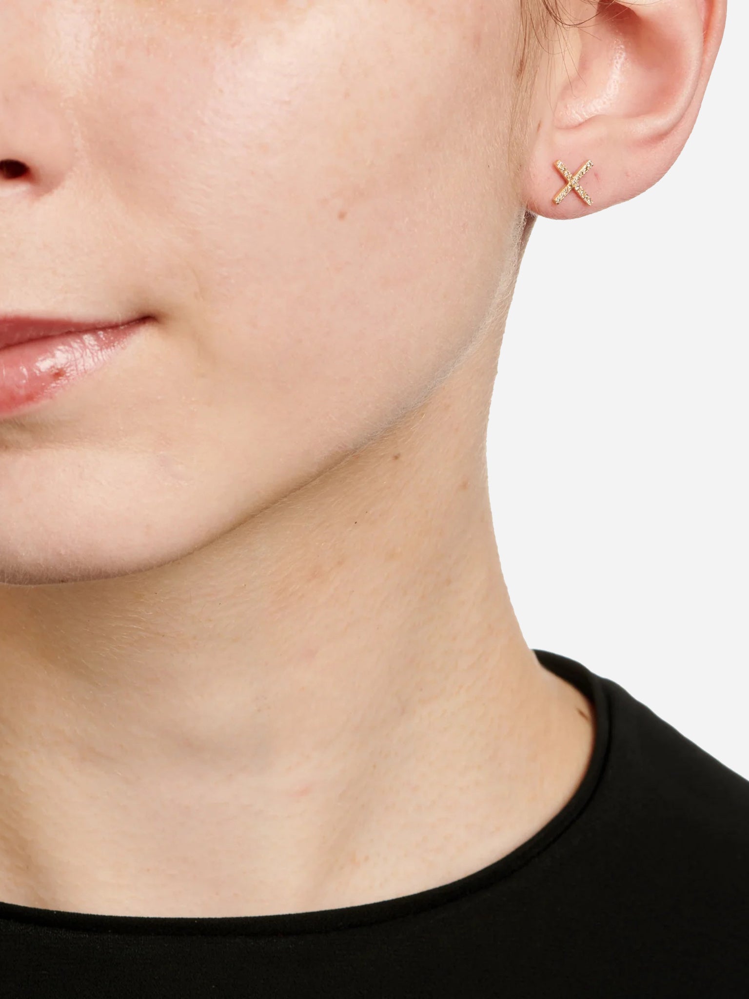 S. Bell Women's Diamond X Stud Earrings - Saint Bernard