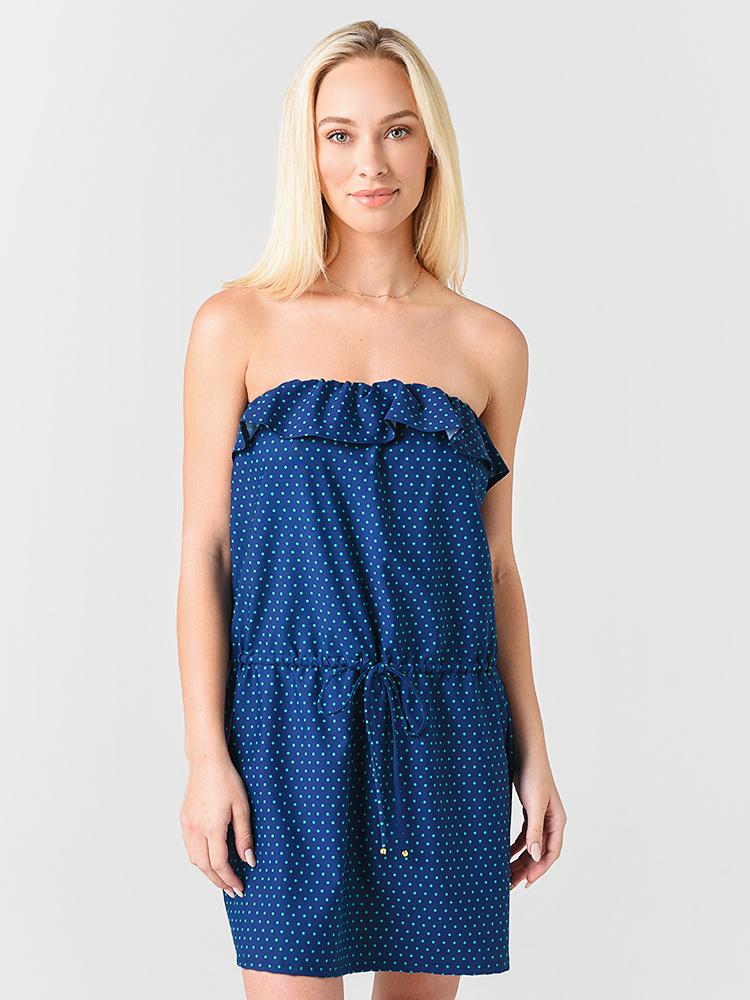 Helen Jon Women's Ruffle Pool Side Dress Cover-Up - Saint Bernard