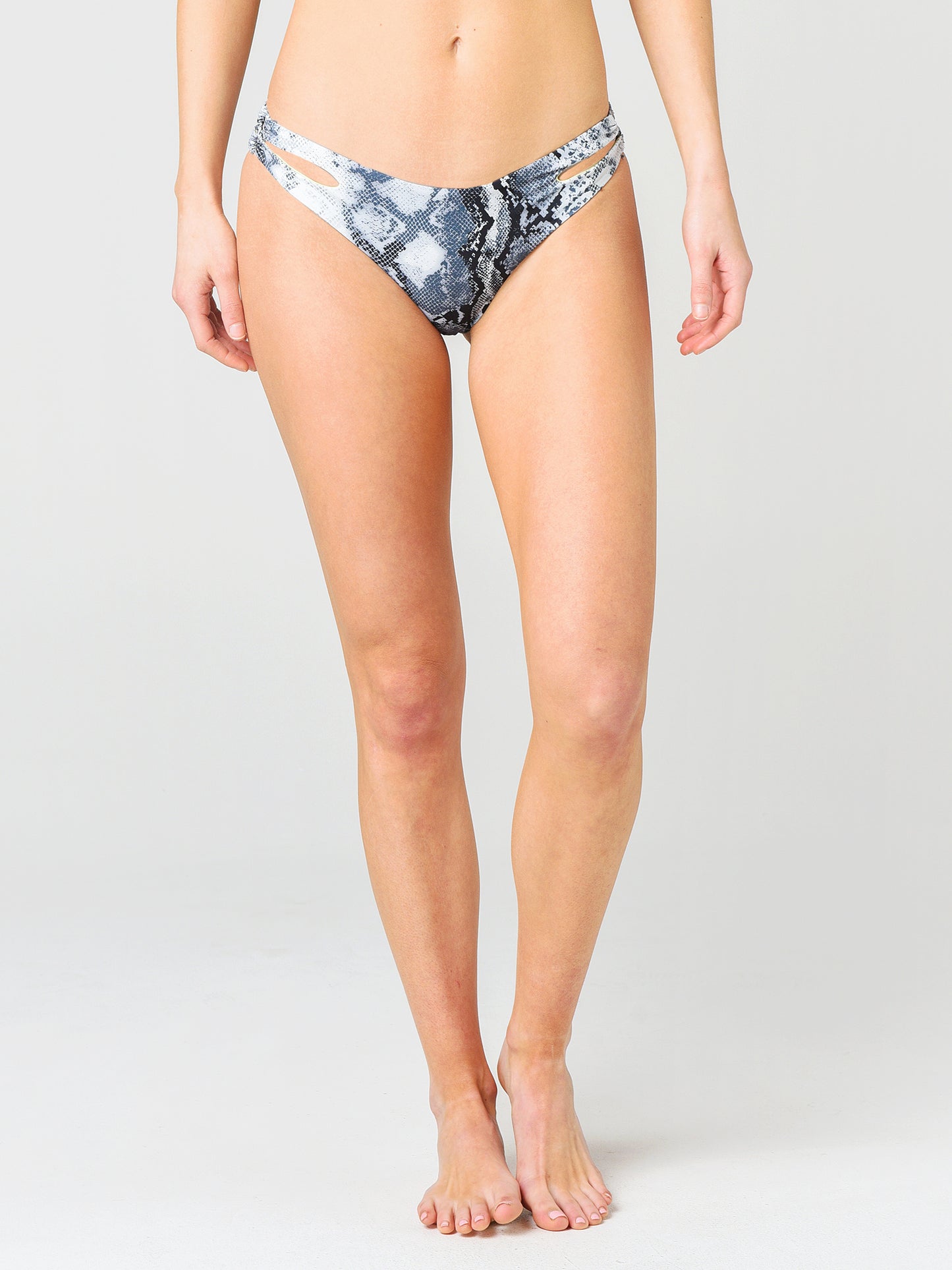 Dolce Vita Women's Snake Print Cut-Out Bikini Bottom