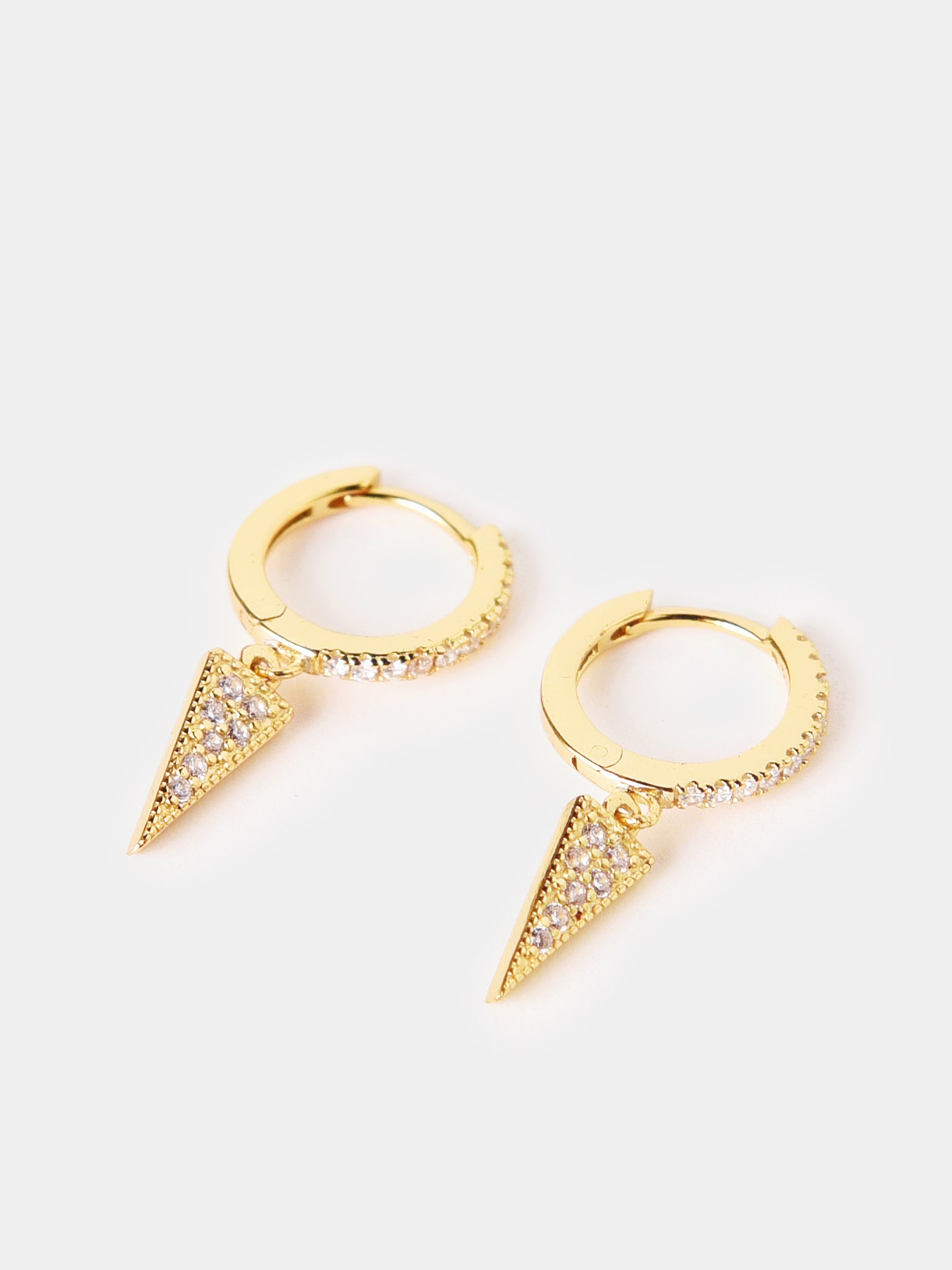 Shashi Dagger Pave Huggie Hoop Earring - Saint Bernard