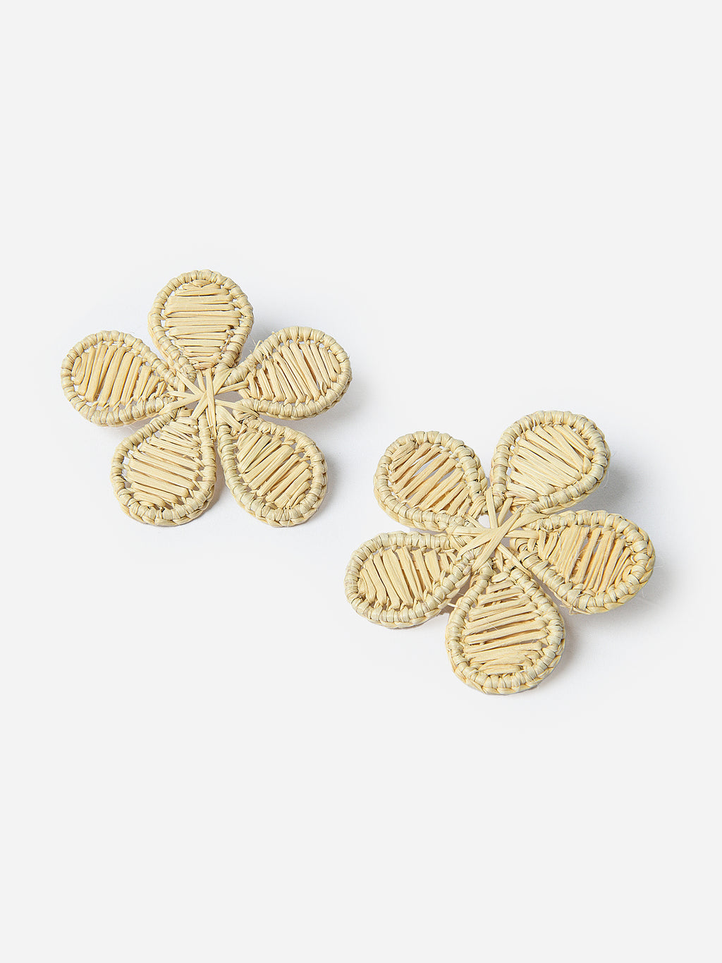 Neely Phelan Women's Daisy Rattan Stud Earrings - Saint Bernard